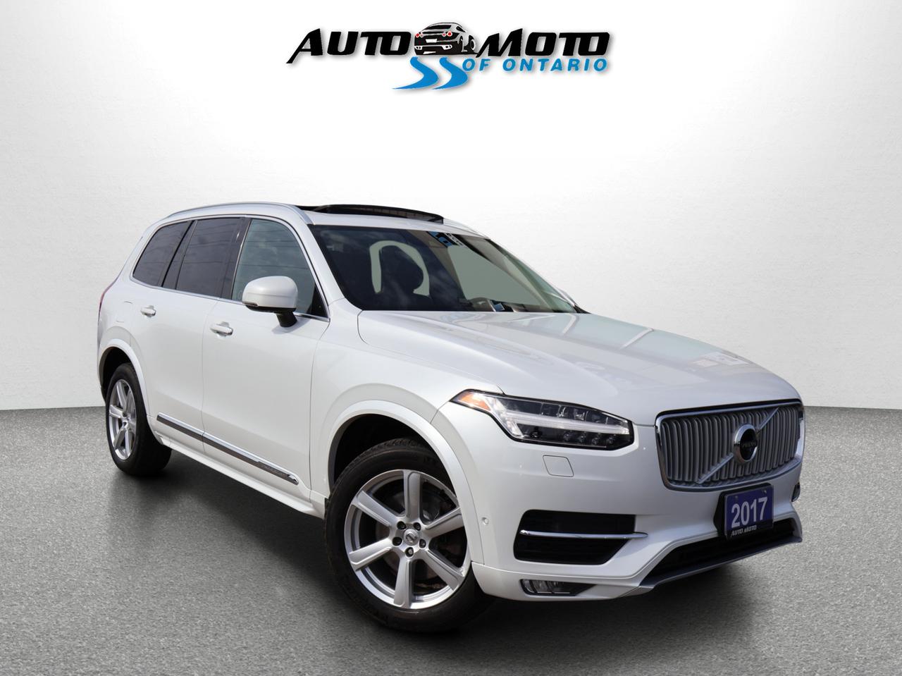 Used 2017 Volvo XC90 T6 INSCRIPTION AWD *VOLVO MAINTAIN*7 SEATS* 360 CAMERA NAV BLUETOOTH LEATHER HEATED SEATS PANO ROOF CRUISE ALLOYS for sale in Burlington, ON