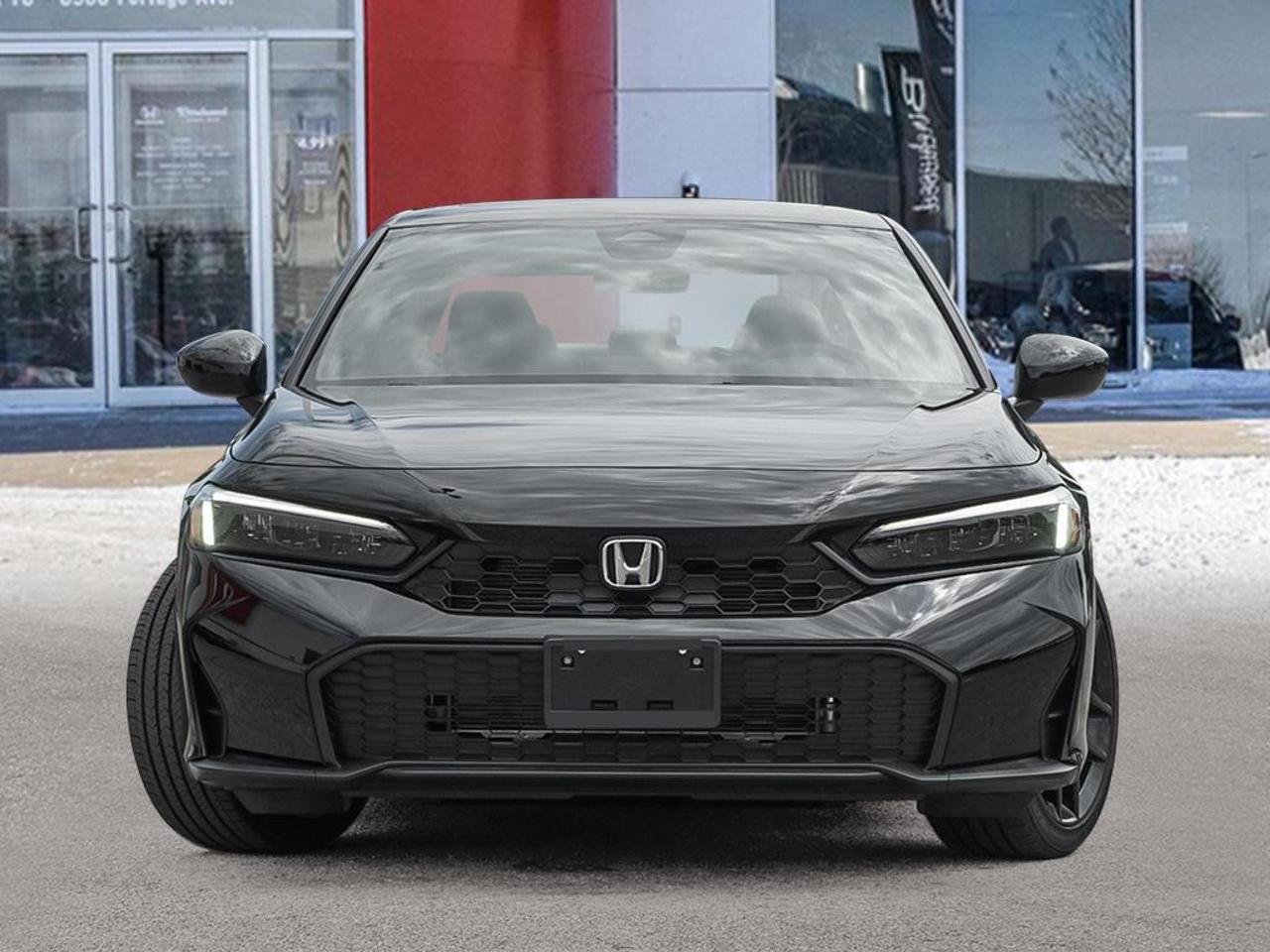 The 2026 Honda Civic Sport Sedan is fresh off the lot with just 20 km on the odometer  meaning you get the full new-car experience with a trim level that punches above its weight. The Sport trim adds meaningful upgrades that make every drive more engaging, from its sporty 18-inch tires and sunroof to a suite of advanced driver assistance tech that genuinely earns its keep in daily Winnipeg driving.

- Brand new 2026 model with only 20 km  true new-car delivery experience
- Sporty P235/40R18 tires paired with a CVT featuring paddle shifters and Sport drive mode
- Express open/close panoramic sunroof for those summer drives
- Heated leather-wrapped steering wheel and heated front seats for cold Manitoba winters
- Dual-zone automatic climate control keeps both driver and passenger comfortable
- Comprehensive Honda Sensing suite: Adaptive Cruise with Low-Speed Follow, Traffic Jam Assist, Collision Mitigation, Driver Monitoring, and Blind Spot Information
- Cross Traffic Monitor and Back-Up Camera for confident parking and maneuvering
- Sleek all-black exterior and interior combination for a clean, cohesive look

Ready to make it yours? You can reserve this Civic online, start your purchase, or book a test drive at Birchwood Honda West. Have questions? Our team is happy to walk you through financing options, trade-in values, or anything else you need. Visit us at birchwoodhondawest.ca or stop by the dealership  well make the process straightforward and worth your time.
New Vehicle Disclaimer

Disclaimer: The information provided on this vehicle is for general informational purposes only. While we strive to ensure accuracy, vehicle pricing, specifications, and availability are subject to change without notice. Manufacturers Suggested Retail Price (MSRP) may not reflect actual sales price. Additional fees such as taxes, title, registration, and dealership documentation fees may apply.

All new vehicles come with the manufacturers standard warranty unless otherwise specified. Vehicle images are for illustrative purposes only and may not represent the exact model or trim level. Please contact the dealership directly for the most current information, availability, and details.


We are located in the Birchwood Auto Park, at Portage Ave West and the Perimeter.
Dealer permit #5266