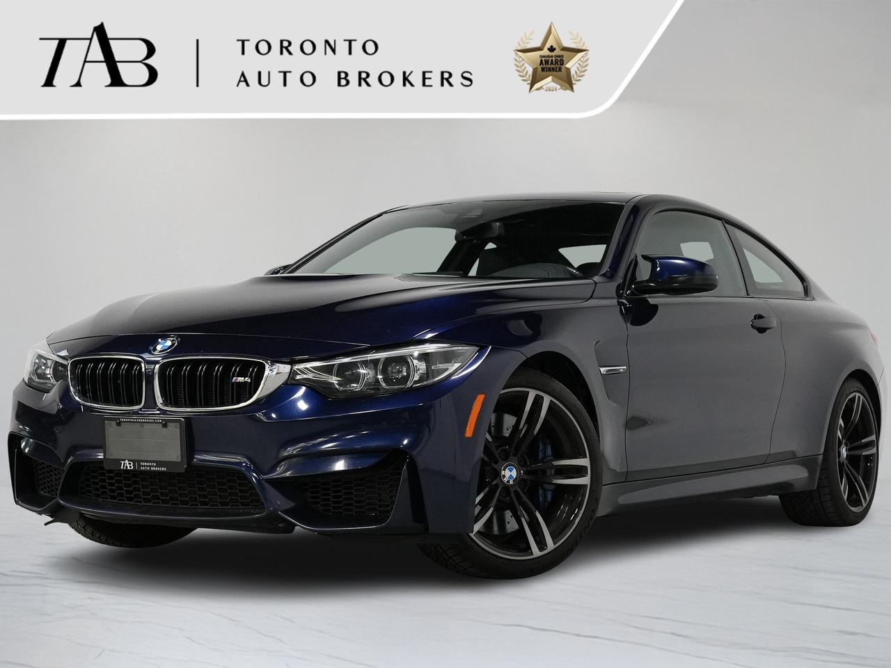 This 2020 BMW M4 is a local Ontario vehicle, offering a pure and thrilling driving experience with its 6-speed manual transmission. Powered by a high-performance engine, the M4 delivers exceptional power and precision, while the iconic M styling ensures it stands out on the road. With carbon trim accents and a premium Harman Kardon sound system, this M4 is not just about performanceits also about luxury and refined details.

Key features include:

Carbon Trim - $500.00
6-Speed Manual Transmission
Harman Kardon Premium Audio System
M Sport Suspension for Enhanced Handling
19" Front and 20" Rear Alloy Wheels
M Sport Brakes for Maximum Stopping Power
Adaptive LED Headlights
Power Adjustable Front Seats with Memory
Navigation System with BMW iDrive
Dual-Zone Automatic Climate Control
Parking Sensors with Rearview Camera

NOW OFFERING 3 MONTH DEFERRED FINANCING PAYMENTS ON APPROVED CREDIT. 

WE OFFER THE BEST FINANCE RATES, AND DONT CHARGE ANY FINANCING FEE

Looking for a top-rated pre-owned luxury car dealership in the GTA? Look no further than Toronto Auto Brokers (TAB)! Were proud to have won multiple awards, including the 2024 AutoTrader Best Priced Dealer, the 2024 CarGurus Award, the 2025 Top Choice Award, the 2025 Consumer Satisfaction Award, the 2025 Canadian Choice Award, the 2025 Three Best Rated Dealer Award, and many more!

With 30 years of experience serving the Greater Toronto Area, TAB is a respected and trusted name in the pre-owned luxury car industry. Our 30,000 sq.Ft indoor showroom is home to a wide range of luxury vehicles from top brands like BMW, Mercedes-Benz, Audi, Porsche, Land Rover, Jaguar, Aston Martin, Bentley, Maserati, and more. And we dont just serve the GTA, were proud to offer our services to all cities in Canada, including Vancouver, Montreal, Calgary, Edmonton, Winnipeg, Saskatchewan, Halifax, and more.

At TAB, were committed to providing a no-pressure environment and honest work ethics. As a family-owned and operated business, we treat every customer like family and ensure that every interaction is a positive one. Come experience the TAB Lifestyle at its truest form, luxury car buying has never been more enjoyable and exciting!

We offer a variety of services to make your purchase experience as easy and stress-free as possible. From competitive and simple financing and leasing options to extended warranties, aftermarket services, and full history reports on every vehicle, we have everything you need to make an informed decision. We welcome every trade, even if youre just looking to sell your car without buying, and when it comes to financing or leasing, we offer same day approvals, with access to over 50 lenders, including all of the banks in Canada. Feel free to check out your own Equifax credit score without affecting your credit score, simply click on the Equifax tab above and see if you qualify.

Call us today or visit our website to learn more about our inventory and services. And remember, all prices exclude applicable taxes and licensing, and vehicles can be certified at an additional cost of $999.