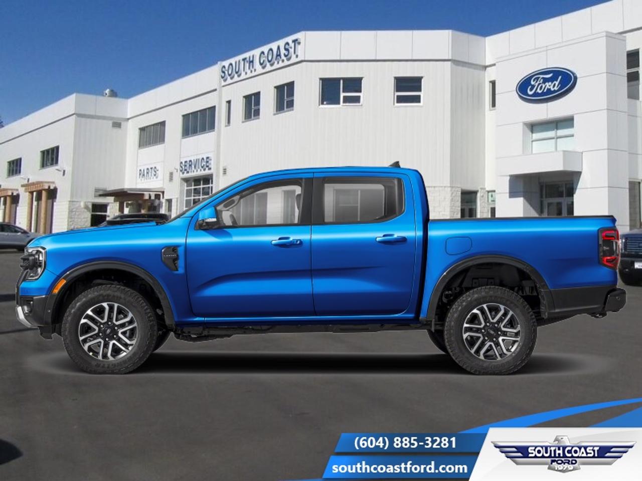 <b>Sunroof, Sport Appearance Package, Running Boards!</b><br> <br> The 2026 Ford Ranger features advanced driver-assist systems and smart connectivity to elevate every drive with confidence.<br> <br>The 2026 Ford Ranger combines rugged utility, modern design and smart features in a midsize pickup built to serve a wide range of needs. Inside, the cabin offers premium materials, intuitive tech and comfortable seating designed to support driver and passengers alike. With its versatile footprint, confident styling and Fords reputation for capability, the Ranger stands out as a smart choice for both daily tasks and weekend escapes.<br> <br>This Velocity Blue Metallic Crew Cab 4X4 pickup has an Automatic transmission and is powered by a 315HP 2.7L V6 Cylinder Engine. <br> <br> Our Rangers trim level is LARIAT. The Sport Appearance Package brings refined style and advanced comfort to this capable pickup, blending rugged functionality with modern sophistication. Inside, heated ActiveX-trimmed seats with power adjustability, a heated leather steering wheel, and dual-zone automatic climate control create a premium and inviting cabin. The 12-inch SYNC 4A touchscreen with connected navigation, wireless smartphone integration, and a B&O sound system with 10 speakers ensures seamless entertainment and connectivity wherever you go. A suite of driver-assist features including Adaptive Cruise Control, BLIS with Trailer Tow Coverage, and a 360-degree camera system enhance confidence and safety. Outside, machined aluminum wheels, LED projector headlamps, sport box decals, and body-coloured accents give it a bold, confident stance that perfectly balances utility and style. This vehicle has been upgraded with the following features: Sunroof, Sport Appearance Package, Running Boards.<br><br> View the original window sticker for this vehicle with this url <b><a href=http://www.windowsticker.forddirect.com/windowsticker.pdf?vin=1FTER4KPXTLE32658 target=_blank>http://www.windowsticker.forddirect.com/windowsticker.pdf?vin=1FTER4KPXTLE32658</a></b>.<br> <br>To apply right now for financing use this link: <a href=https://www.southcoastford.com/financing/ target=_blank>https://www.southcoastford.com/financing/</a><br> <br/>Total rebate of $750 is reflected in the price. <br> Buy this vehicle now for the lowest bi-weekly payment of <b>$534.61</b> with $0 down for 84 months @ 7.99% APR O.A.C. ( taxes included, $695 Administration Fee included / Total Obligation of $87589 ). Incentives expire 2026-06-30. See dealer for details. <br><br>Call South Coast Ford Sales or come visit us in person. Were convenient to Sechelt, BC and located at 5606 Wharf Avenue. and look forward to helping you with your automotive needs. <br><br> Come by and check out our fleet of 20+ used cars and trucks and 100+ new cars and trucks for sale in Sechelt.  o~o