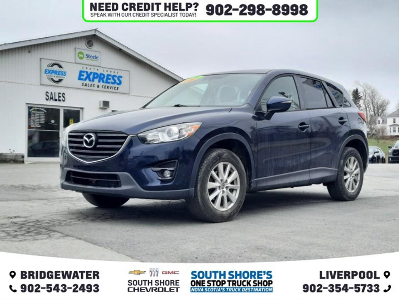 Recent Arrival! Deep Crystal Blue Mica 2016 Mazda CX-5 GS AWD 6-Speed Automatic SKYACTIV®-G 2.5L 4-Cylinder DOHC 16V 6 Speakers, ABS brakes, Air Conditioning, Alloy wheels, Brake assist, CD player, Delay-off headlights, Electronic Stability Control, Exterior Parking Camera Rear, Front anti-roll bar, Front reading lights, Fully automatic headlights, Heated door mirrors, Heated Front Seats, Heated front seats, Illuminated entry, Low tire pressure warning, Outside temperature display, Overhead console, Power door mirrors, Power moonroof, Power steering, Rear window defroster, Rear window wiper, Remote keyless entry, Security system, Speed control, Speed-sensing steering, Tachometer, Telescoping steering wheel, Traction control, Trip computer, Turn signal indicator mirrors, Variably intermittent wipers. Reviews: * Sporty driving feel that makes you feel secure while cornering; engines earn great fuel economy; spacious seating in both rows; many desirable safety features. Source: Edmunds