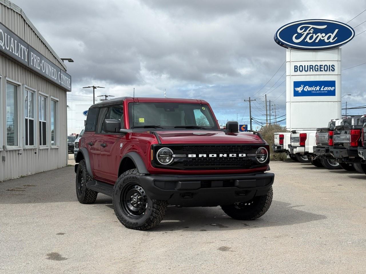 <p>The 2026 Ford Bronco Big Bend 4 Door 4x4 in a vibrant Red exterior is ready to tackle any terrain with its robust 4×4 drivetrain and smooth automatic transmission. This SUV promises excellent handling that ensures both adventure and comfort are within reach, whether you're on the highway or navigating rugged paths.</p><p>The exterior of this SUV boldly showcases its ruggedness while offering a plethora of advanced features that are both practical and luxurious. Step inside, and you'll be enveloped in a stylish interior with a refined Gray color scheme. The standard leather steering wheel and heated front seats promise comfort, while the heated mirrors add convenience on colder days.</p><p>The Bronco Big Bend is equipped with state-of-the-art technology including a user-friendly navigation system, a backup camera, and smart device integration. Safety is a top priority with advanced features like brake assist, lane assist, and parking sensors, ensuring peace of mind. The connectivity options such as a wi-fi hotspot and satellite radio keep you and your passengers entertained and connected on every journey.</p><p>This SUV is perfect for adventure enthusiasts and families looking for a vehicle that delivers performance and comfort. If you're seeking a new SUV that combines robust features with modern technology, the 2026 Ford Bronco Big Bend is your ideal choice. Contact us today to learn more and to schedule your test drive.</p> <p><span style=color:rgb( 58 , 80 , 95 )>The discount shown on vehicle represents the </span><u>Cash Purchase</u><span style=color:rgb( 58 , 80 , 95 )> discount and is inclusive of all non-stackable and stackable cash purchase discounts from Ford of Canada and Bourgeois Motors Ltd. and is offered in lieu of sub-vented lease or finance rates. To get details on current discounts applicable to this and other vehicles in our inventory for Lease and Finance customer, see a member of our team. All offers for lease or finance are On Approved Credit (OAC).While every effort is made to ensure the accuracy of discounts and programs, programs are subject to change without notice </span><span style=color:rgb( 119 , 119 , 119 )>and may not be accurate or completely current. While every reasonable effort is made to ensure the accuracy of this data, we are not responsible for any errors or omissions contained on these pages.</span></p> <p><strong>Why Choose the Bourgeois Auto Group?</strong></p><p>For 80 years, Bourgeois Auto Group has been delivering exceptional automotive experiences. Our factor trained teams work to ensure you receive the shopping experience you deserve; whether you're looking for a new or new-to-you vehicle.</p><p>Shop 24/7 with our online showroom and chat service, ensuring convenience every step of the way. No hidden fees, full disclosure, and every pre-owned vehicle comes with a Carfax® report for peace of mind.</p><p>We offer a wide selection of pre-owned vehicles, all competitively priced using real-time market data. Get the best deal on your purchase and trade-in with our free Live Market Analysis report.</p><p>Looking to sell your car? We buy any make or modelno purchase required. Our simple to use online trade valuation tool will provide you with a clear, transparent selling experience whether you buy our car or not.</p><p>Backed by hundreds dedicated employees across 4 convenient locations, were here to meet all your automotive needs. Visit us in Midland or Parry Sound and explore our inventory or schedule your next service today.</p> <p><strong>Financing Your Next Vehicle with Bourgeois Motors Ford in Midland:</strong></p><p>At Bourgeois Motors Ford, we make financing your next vehicle simple and stress-free! Our team works with trusted lenders to find flexible options tailored to your budget. Drive away with confidenceapply today!</p><p>Take advantage of our online pre-qualification tool, backed by Equifax and TD Bank to find the payment that works for you. Simply <a href=https://www.bourgeoismotors.com/free-credit-check/ rel=nofollow><strong>CLICK HERE</strong></a><strong> </strong>to use our secure online credit tool with no impact to your credit.</p>