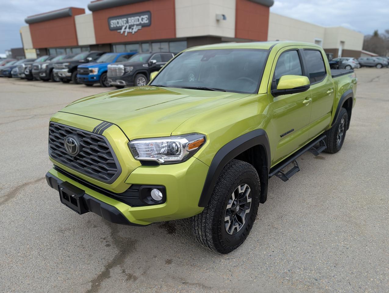 <p dir=ltr>Come finance this vehicle with us. Apply on our website stonebridgeauto.com&nbsp;</p><p>&nbsp;</p><p dir=ltr>2023 Toyota Tacoma TRD Off Road 3.5L 6 Cylinder 42,500 km Clean title and safetied. British Colombia owned, No accidents!</p><p>&nbsp;</p><p dir=ltr>Reverse camera</p><p dir=ltr>Cruise control&nbsp;</p><p dir=ltr>Heated seats</p><p dir=ltr>Power driver seat</p><p dir=ltr>Running boards</p><p dir=ltr>Sunroof</p><p dir=ltr>Blindspot monitoring&nbsp;</p><p dir=ltr>Tonneau cover&nbsp;</p><p>&nbsp;</p><p dir=ltr>We take trades! Vehicle is for sale in Steinbach by STONE BRIDGE AUTO INC. Dealer #5000 we are a small business focused on customer satisfaction. Text or call before coming to view and ask for sales.</p>