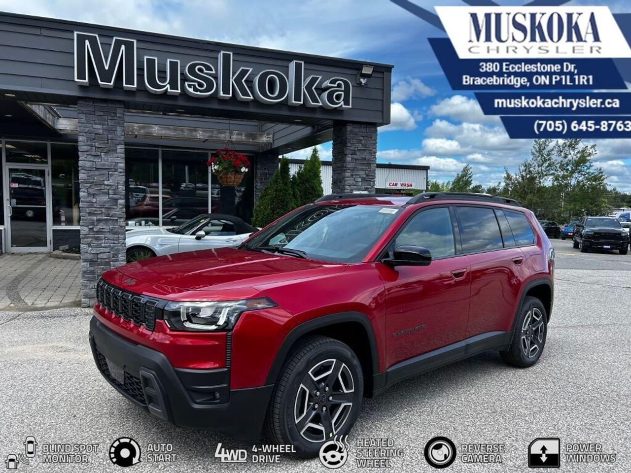 This JEEP CHEROKEE LIMITED, with a 1.6L I-4 intercooled turbo engine engine, features a 1-speed Electronic Variable Transmission (EVT) CVT transmission, and generates 6.7 highway/6.1 city L/100km. Find this vehicle with only 33 kilometers!  JEEP CHEROKEE LIMITED Options: This JEEP CHEROKEE LIMITED offers a multitude of options. Technology options include: Integrated Centre Stack Radio, 2 LCD Monitors In The Front, 6-Months SiriusXM Radio Service, MP3 Capability, Radio w/Seek-Scan, Clock, Speed Compensated Volume Control, Steering Wheel Controls, Voice Activation, Radio Data System and Uconnect External Memory Control.  Safety options include Rain Detecting Variable Intermittent Wipers w/Heated Wiper Park, Airbag Occupancy Sensor, Curtain 1st And 2nd Row Airbags, Driver Monitoring-Alert, Dual Stage Driver And Passenger Front Airbags.  Visit Us: Find this JEEP CHEROKEE LIMITED at Muskoka Chrysler today. We are conveniently located at 380 Ecclestone Dr Bracebridge ON P1L1R1. Muskoka Chrysler has been serving our local community for over 40 years. We take pride in giving back to the community while providing the best customer service. We appreciate each and opportunity we have to serve you, not as a customer but as a friend