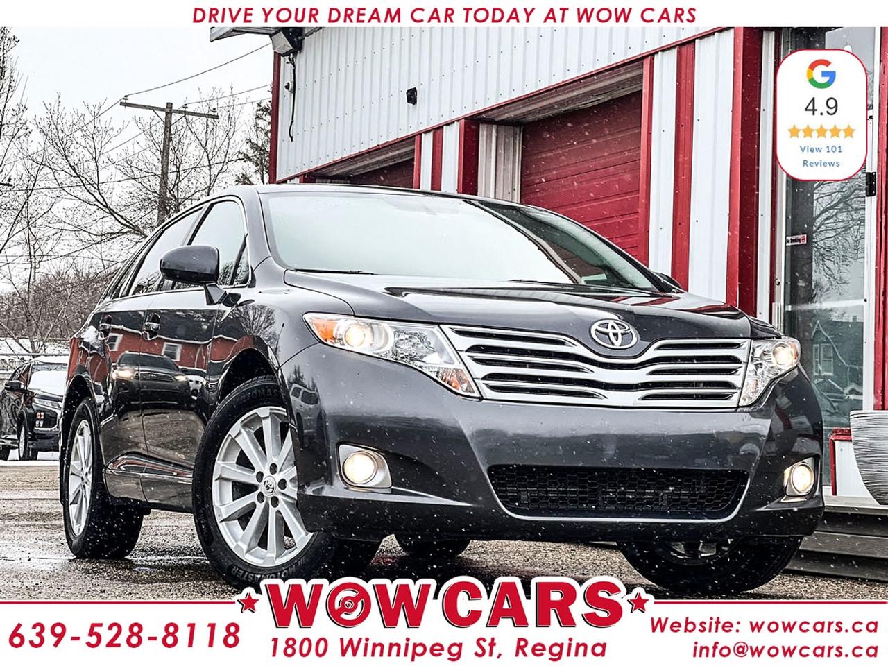 2012 Toyota Venza XLE AWD Odometer: 150,008km <br/> Sale Price: $16,990+taxes <br/> <br/> <br/> WOW Factors:- <br/> -Certified and mechanical inspection <br/> -No Accidents <br/> <br/> <br/> Highlight features:- <br/> -All-Wheel Drive <br/> -Alloy Wheels <br/> -Power Leather Seats <br/> -Heated Seats <br/> -Sunroof <br/> -Power Tailgate <br/> -Power Windows <br/> -Power Locks <br/> -Air Conditioning <br/> -Cruise Control and much more. <br/> <br/> <br/> Driven by Trust, Powered by Family  Your Destination for Quality Pre-Owned Vehicles <br/> At our family-owned dealership, customer satisfaction isnt just a goal  its our promise. We specialize in pre-owned Cars, SUVs, Vans, and Trucks, offering standout value with the WOW factors that set us apart. From exceptional Google reviews to unmatched after-sales service, we go above and beyond to make your experience seamless, transparent, and friendly. <br/> <br/> <br/> Visit WOW CARS Today at 1800 Winnipeg Street Regina, SK S4P1G2, or give us a call at (639) 528-8II8. <br/>