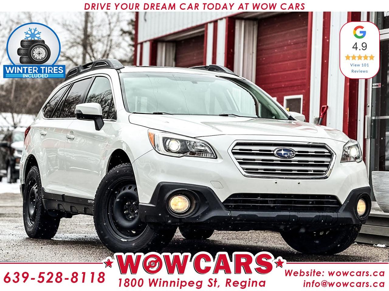 2015 Subaru Outback LimitedOdometer: 180,337kmPrice: $16,990+taxes<br/> <br/> Financing Available <br/> <br/> WOW Factors:--Certified and mechanical inspection <br/> -Second set of Winter Tires on Rims <br/> <br/> <br/> Highlight features:--Blind Spot Monitoring <br/> -Navigation <br/> -Sunroof <br/> -Alloy Wheels <br/> -Backup-Camera <br/> -Power Leather Memory seats <br/> -Heated Seats (Front and Rear) <br/> -Harmon Kardon Entertainment System <br/> -Paddle shifters <br/> -Power Liftgate <br/> -X-Mode <br/> -Bluetooth Connectivity <br/> -Cruise Control and much more! <br/> <br/> <br/> Financing Available <br/> <br/> Driven by Trust, Powered by Family  Your Destination for Quality Pre-Owned Vehicles <br/> At our family-owned dealership, customer satisfaction isnt just a goal  its our promise. We specialize in pre-owned Cars, SUVs, Vans, and Trucks, offering standout value with the WOW factors that set us apart. From exceptional Google reviews to unmatched after-sales service, we go above and beyond to make your experience seamless, transparent, and friendly. <br/> <br/> <br/> Visit WOW CARS Today at 1800 Winnipeg Street Regina, SK S4P1G2, or give us a call at (639) 528-8118. <br/>