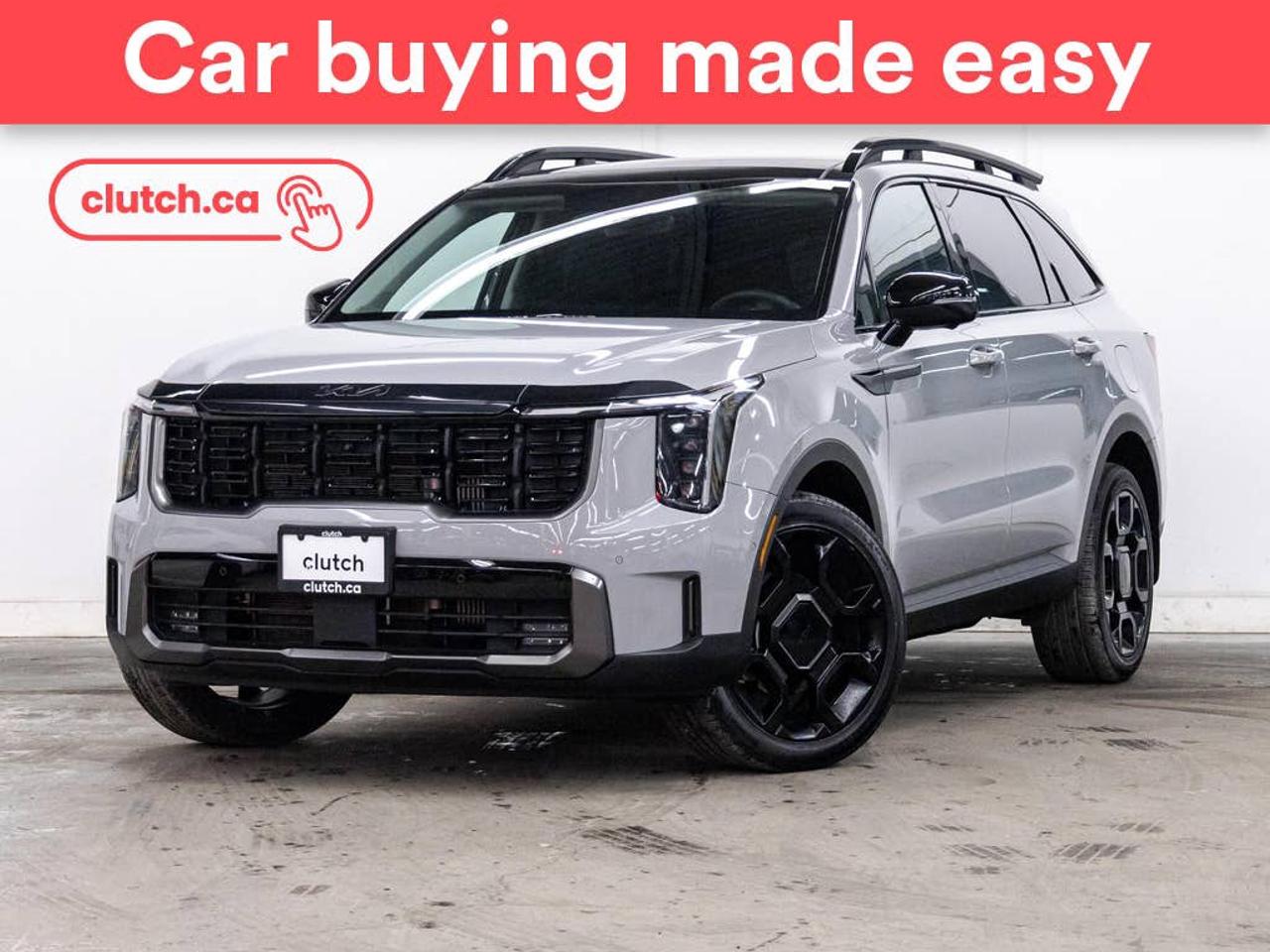 Auto Stop/Start, Electric Parking Brake, Brake Assist and more!<br> <br>Clutch is the largest online used car retailer in Canada, delivering a seamless, hassle-free car-buying experience to drivers everywhere. Shop thousands of used cars online, get the right one delivered to your door, and enjoy peace of mind with our 10-Day Money-Back Guarantee. How sweet is that? To learn more, visit clutch.ca.<br> <br>The top features for this car include:<br> <br>Heated Steering Wheel<br>Auto Stop/Start<br>Electric Parking Brake<br>Brake Assist<br>Power Tailgate/Hatch<br>Auto Dimming Rearview Mirror<br>Front Heated Seats<br>Ventilated Front Seats<br>Power Lumbar Support<br>Folding Rear Seats<br>Rear Heated Seats<br>Manual Fold-Into-Floor Third Row Seat<br>Synthetic Leather Seats<br>Driver Seat Memory System<br>Climate Control<br>Dual Zone Front Climate Control<br>Rear Climate Vents<br>Premium Sound System<br>Speed-Sensitive Volume<br>Bluetooth Music<br>Touchscreen Display<br>GPS Navigation<br>Cruise Control<br>Adaptive Cruise Control<br>Integrated Garage Door Opener<br>12V Outlet<br>Hands Free Device Connectivity<br>Apple CarPlay<br>Android Auto<br>Wireless Charging<br>USB Input<br>Keyless Entry<br>Push Button Start<br>Passive Keyless Entry<br>Front View Camera<br>Power Folding Exterior Mirrors<br>Rear Seat Reminder<br>Lane Departure Warning<br>Active Lane Keep Assistance<br>Blindspot Sensors<br>Forward Collision Mitigation<br>Rear Collision Warning<br>Rear Collision Mitigation<br>Pedestrian Detection<br>Driver Attention Alert<br>One-Touch Windows<br>Rain Sensing Wipers<br>Rear Window Defroster<br>Panoramic Sunroof<br>Hill Assistance<br>Automatic High Beams<br>Rear View Camera<br>Parking Sensors<br>Rear Parking Sensors<br>Power Passenger Seat<br>360 Camera<br>App Remote Start<br> <br>Seamless home delivery - Delivery to your door in a matter of days. Available on select packages.<br> <br>Try it out for 10 days - If you do not like it, we will take it back. <br> <br>Quality assured - All cars go through our rigorous 210-point inspection and reconditioning process.<br> <br>Peace of mind - Warranty and protection plans available.<br> <br>Haggle-free - No haggling or hard sells.<br> <br>100% Transparency - Full inspection reports on every car, including high-res photography and a free Carfax report.<br> <br>Listed price is for cash purchase only and does not include taxes, Shipping Fees (if applicable), Delivery Fees (if applicable), government licensing fees.<br> <br>Previous Provincial Registrations:<br>Ontario<br> <br>Stock # 100276