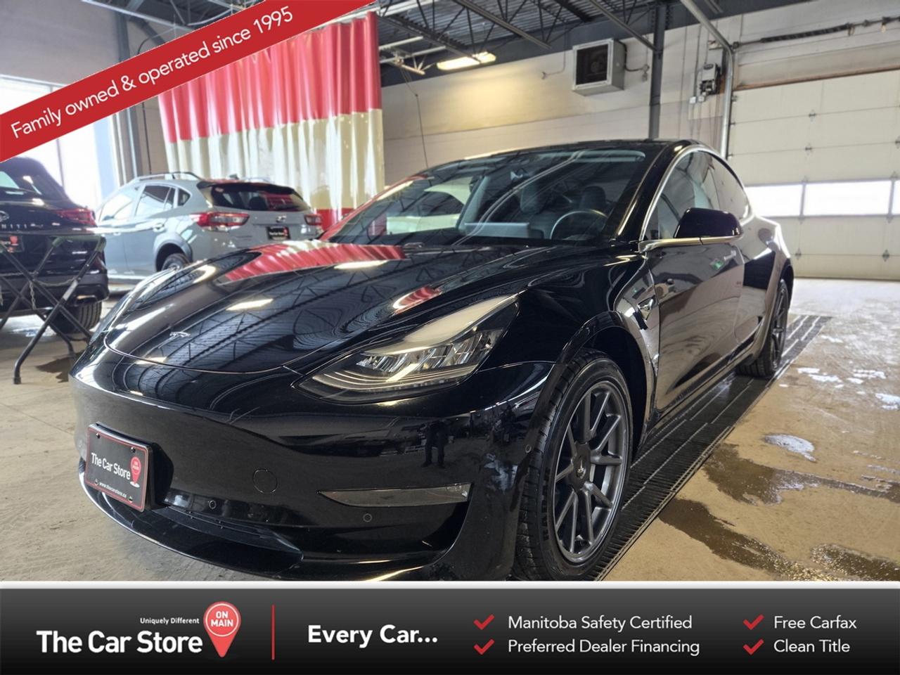 2019 Tesla Model 3 Standard Range Plus &ndash; full FSD Included | Premium Connectivity | Premium Audio | Factory warranty to Jun 2027, extension available! CLEAN TITLE! 
 Key Features: 
 Standard Range Plus (EV) 
 Full Self-Driving Included Package 
 Premium Connectivity 
 Premium Audio Upgrade 
 Glass Roof 
 Heated Front Seats 
 Navigation with Supercharger Routing 
 Comfort: Dual-Zone Climate Control & Keyless Entry (Phone Key) 
 Driver Assistance: Autopilot, Backup Camera & Collision Avoidance Features 
 Over-the-Air Software Updates 
 Split-Folding Rear Seats 
 Clean, Minimalist Touchscreen Interface 
 Factory Battery Warranty Remaining 
 
 
 Efficient EV with Valuable Upgrades: 
 The Standard Range Plus already makes a strong case on its own, but FSD included materially change the value proposition. Those are meaningful upgrades, not filler, and they&rsquo;re expensive to add later. 
 
 
 Feature Content That Sets It Apart: 
 The FSD inclusion make this example stand out as its a rare and expensive option. 
 
 
 We are a local Family Owned business and we try to do things a little different. 
 
 At The Car Store on Main every vehicle is Manitoba Safety Certified. 
 Every vehicle sold is eligible for the Advantage Plan: 
 30 Day Warranty on all MB Safety certificate related items. 
 CarFax Vehicle History Report 
 2 sets of Keys 
 Wholesale access to all other Miscellaneous Accessories (i.e. Wtr Tires, Remote Starr, all misc vehicle accessories/parts, etc...) 
 And of course a Full tank of Gas. 
 
 There is no Gimmicks or games, we are always aggressive on our prices and try to separate ourselves from the rest. 
 We also have an on-site Certified Banker who shops to get the best possible interest rates in with all Major Banks and Credit Unions! 
 
 Come to our Brand New modern showroom and see what makes us Uniquely Different! 
 
 Located on Main St. just North of Chief Peguis Trail. 
 
 To schedule an appointment call us directly at 204-669-1248 or email sales@thecarstore.ca 
 
 The Car Store on Main 
 -Uniquely Different- 
 
 www.thecarstore.ca 
 Local: 204-669-1248 
 Toll Free: 877-634-2975 
 
 A local family owned business unlike typical car lots, there are no pressure tactics, no games, no gimmicks, no Sales Manager, General Manager or Used Car Manager, just straight answers and fair deals all the time! 
 
 *PRICE DOES NOT INCLUDE TAXES (G.S.T & P.S.T) 
 Dealer Permit # 4481