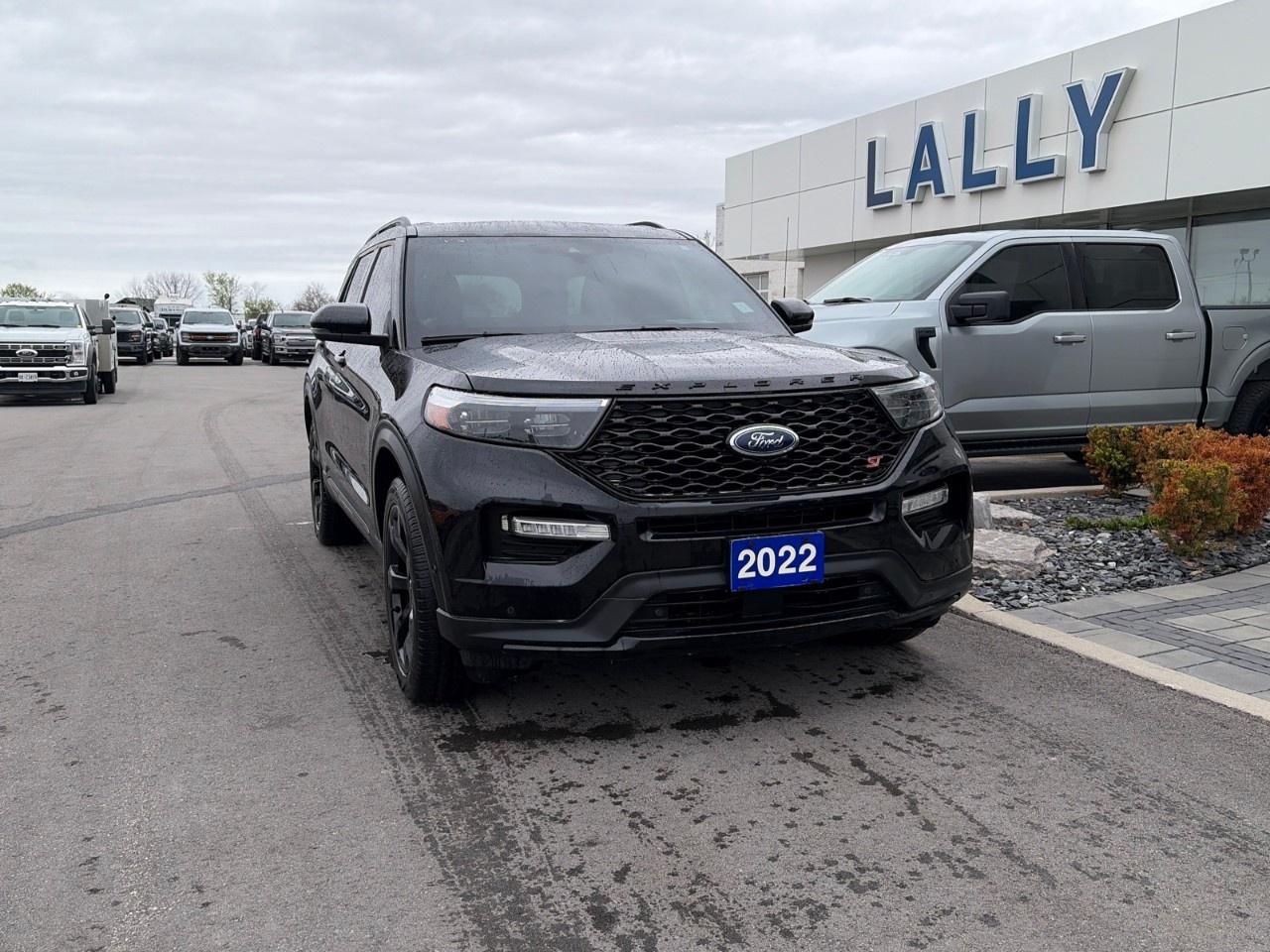 <p>The <strong>2022 Ford Explorer ST</strong> is a high-performance midsize SUV powered by a twin-turbocharged 3.0-litre V6 engine paired with a 10-speed automatic transmission, producing about 400 horsepower and 415 lb-ft of torque. It typically comes with all-wheel drive, sport-tuned suspension, and aggressive styling, giving it a more athletic feel than standard Explorer models. Inside, it offers three-row seating for up to six, modern tech like an infotainment touchscreen with smartphone integration, and a suite of driver-assist safety features, blending strong performance with everyday family practicality.</p>