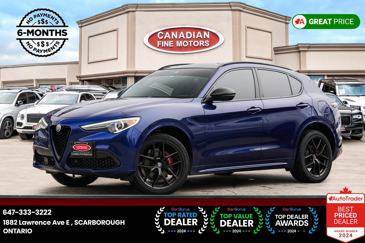 2021 Alfa Romeo Stelvio Ti Sport AWD | NO ACCIDENT | ONE OWNER | RED INT | Photo0