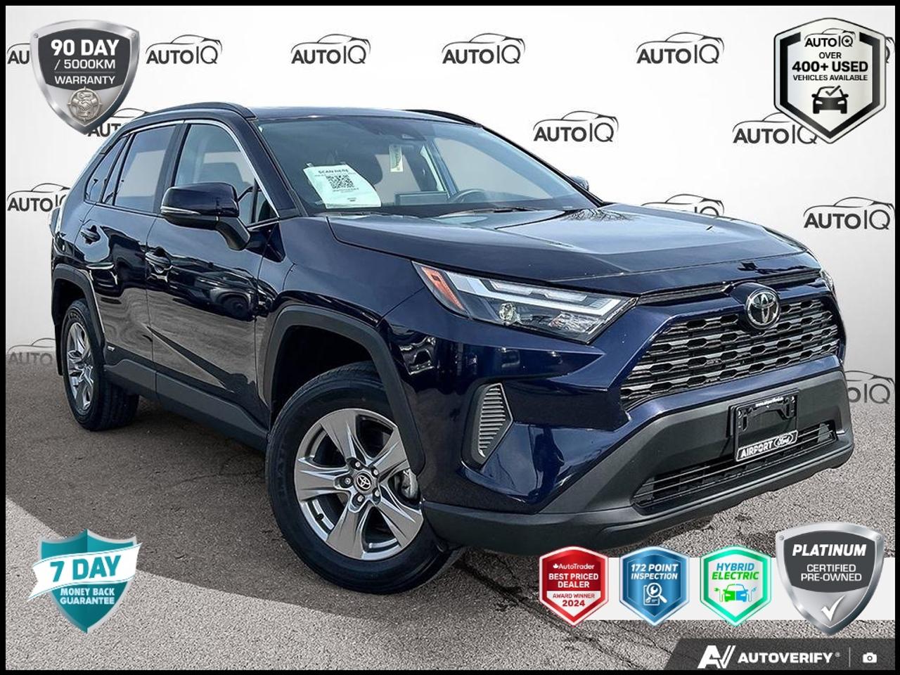 Recent Arrival!<br>CARFAX Canada No Reported Accidents CARFAX Canada One Owner<br><br>2.5L 4-Cylinder DOHC, Alloy wheels, Exterior Parking Camera Rear, Heated front seats, Power driver seat, Power Liftgate, Power moonroof, RAV4 Hybrid XLE Grade.<br><br><br>2025 Toyota RAV4 Hybrid XLE AWD SUNROOF ONE OWNER NO ACCIDENTS 4D Sport Utility<br>2.5L 4-Cylinder DOHC CVT<br>AWD<p> </p>

<h4>PLATINUM CERTIFIED PRE-OWNED VEHICLE</h4>

<p>
- 36-point Provincial Safety Inspection<br>
- 172-point inspection combined mechanical, aesthetic, functional inspection including a vehicle report card<br>
- Warranty: 90-days or 5,000 KM on inspected mechanical items, factory extended options eligible for warranty up to 200,000 KM<br>
- Complimentary CARFAX Vehicle History Report<br>
- 3X Provincial safety standard for tire tread depth<br>
- 3X Provincial safety standard for brake pad thickness<br>
- 7 Day Money Back Guarantee*<br>
- Market Value Report provided<br>
- Guaranteed 2 keys/key fobs and door code (if equipped)<br>
- Equipped vehicles include a complimentary 3 month Sirius satellite radio subscription!<br>
- Complimentary full interior detailing and carpet shampoo<br>
- Paintless dent repair and/or touch-ups for applicable body panels<br>
- Vehicle scanned for open recall notifications from manufacturer
</p>

<p>SPECIAL NOTE: This vehicle is reserved for AutoIQs retail customers only. Please, no dealer calls. Errors & omissions excepted.</p>

<p>*As-traded, specialty or high-performance vehicles are excluded from the 7-Day Money Back Guarantee Program (including, but not limited to Ford Shelby, Ford mustang GT, Ford Raptor, Chevrolet Corvette, Camaro 2SS, Camaro ZL1, V-Series Cadillac, Dodge/Jeep SRT, Hyundai N Line, all electric models)</p>