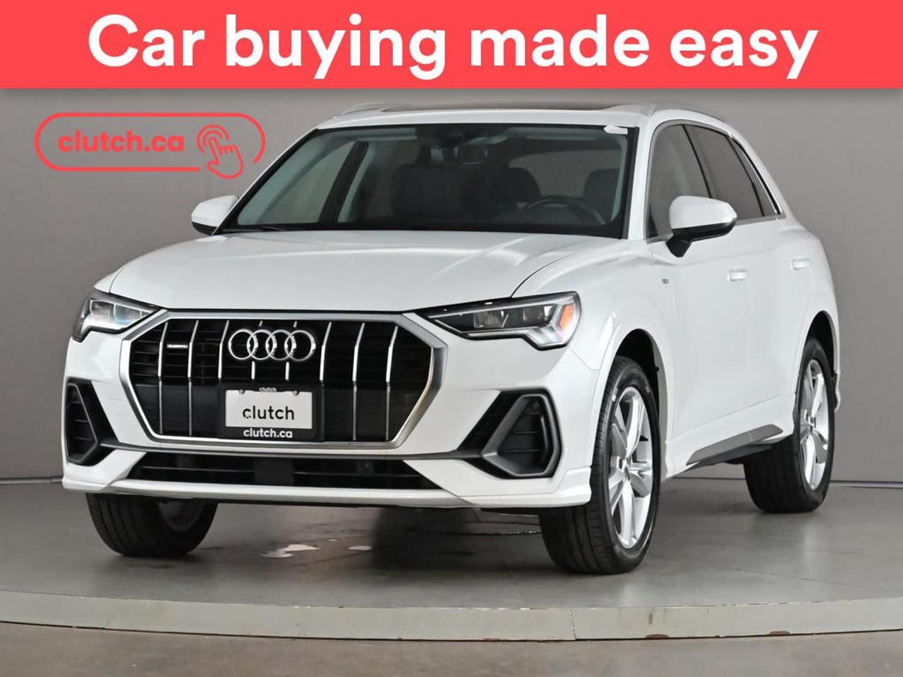 12V Outlet, Hands Free Device Connectivity, Apple CarPlay and more!<br> <br>Clutch is the largest online used car retailer in Canada, delivering a seamless, hassle-free car-buying experience to drivers everywhere. Shop thousands of used cars online, get the right one delivered to your door, and enjoy peace of mind with our 10-Day Money-Back Guarantee. How sweet is that? To learn more, visit clutch.ca.<br> <br>The top features for this car include:<br> <br>Integrated Garage Door Opener<br>12V Outlet<br>Hands Free Device Connectivity<br>Apple CarPlay<br>Android Auto<br>USB Input<br>Keyless Entry<br>Push Button Start<br>Passive Keyless Entry<br>Lane Departure Warning<br>Blindspot Sensors<br>Forward Collision Warning<br>Rear Collision Warning<br>Rear Collision Mitigation<br>Rear Cross Traffic Alert<br>Heated Steering Wheel<br>One-Touch Windows<br>Rain Sensing Wipers<br>Power Driver Seat<br>Power Passenger Seat<br>Ambient Lighting<br>Rear Parking Sensors<br>Auto Stop/Start<br>Electric Parking Brake<br>Brake Assist<br>Power Tailgate/Hatch<br>Auto Dimming Rearview Mirror<br>Front Heated Seats<br>Power Lumbar Support<br>Folding Rear Seats<br>Climate Control<br>Dual Zone Front Climate Control<br>Rear Climate Vents<br>Speed-Sensitive Volume<br>Bluetooth Music<br>Touchscreen Display<br>Cruise Control<br>Rear Window Defroster<br>Panoramic Sunroof<br>Hill Assistance<br>Rear View Camera<br>Parking Sensors<br> <br>Seamless home delivery - Delivery to your door in a matter of days. Available on select packages.<br> <br>Try it out for 10 days - If you do not like it, we will take it back. <br> <br>Quality assured - All cars go through our rigorous 210-point inspection and reconditioning process.<br> <br>Peace of mind - Warranty and protection plans available.<br> <br>Haggle-free - No haggling or hard sells.<br> <br>100% Transparency - Full inspection reports on every car, including high-res photography and a free Carfax report.<br> <br>Listed price is for cash purchase only and does not include taxes, Shipping Fees (if applicable), Delivery Fees (if applicable), government licensing fees.<br> <br>Previous Provincial Registrations:<br>Ontario<br> <br>Stock # 100350