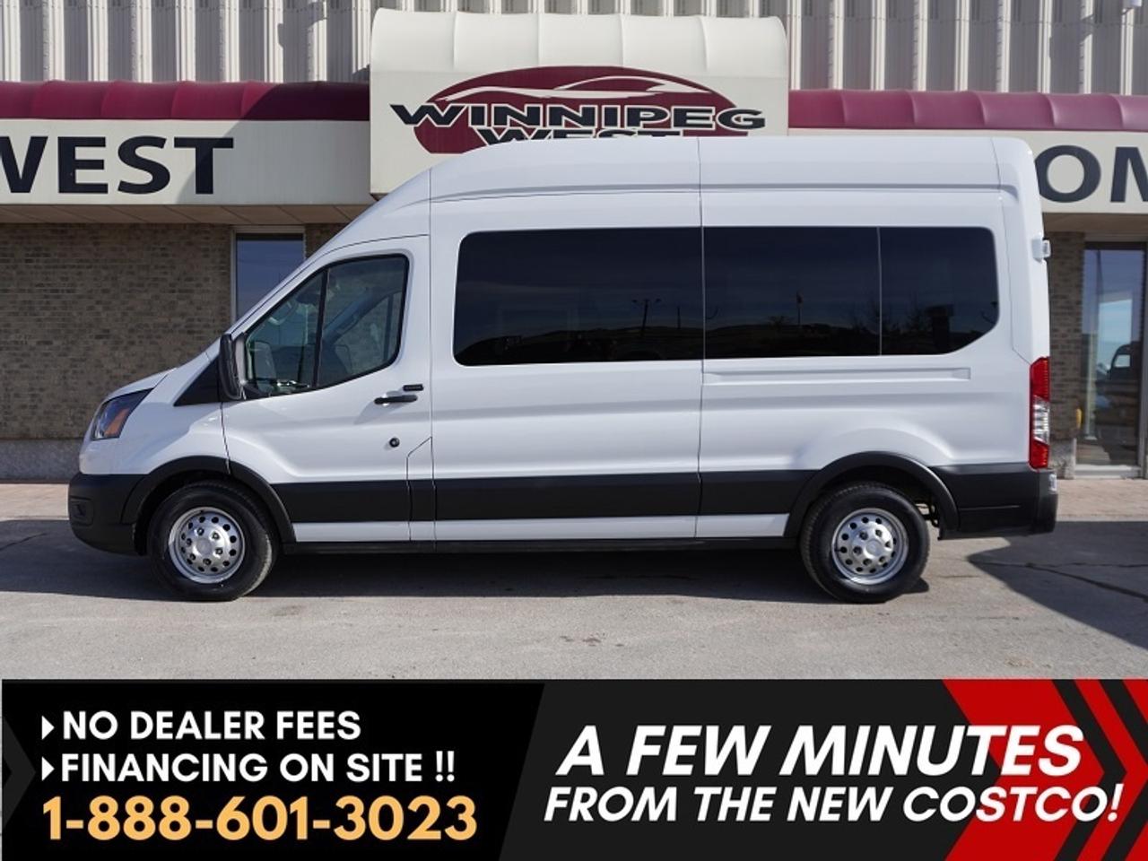 *** Dealer arranged financing on site! Quick, Simple,  no calls or waiting on bank appointments required!! Drive away today ***   NO ADMINISTRATION FEES!!ATTENTION PEOPLE MOVERS SHUTTLE SERVICES, FLEETS AND DELIVERY COMPANIES*** STILL AS NEW ONLY 60,000KMS!!!! RARE AND HARD TO FIND AWD XL HIGH ROOF! HUGE VALUE AND READY TO GO! SAVE THOUSANDS OVER NEW SO DONT WAIT AS IT WONT LAST LONG AS THESE ARE HARD TO FIND!

***MULTIPURPOSE VAN FOR BIG FAMILIES, TRANSPORTATION & SHUTTLE SERVICES, COMMERCIAL FLEET*** 2024 HIGH ROOF XL TRANSIT 350 PASSENGER VAN WITH RARE AWD. LIKE NEW UNIT THAT IS READY TO FOR ITS NEXT TRIP OR JOB! DONT WAIT CALL NOW AS THIS VAN WONT LAST LONG! Loaded up with everything you need: brand new tires, A/C, power windows and locks, all around, powered by Fords solid and reliable 3.5L PFDI V6 and 10-speed transmission for great fuel economy and great power with AWD, different drive modes, Tip-Tronic gear selection, steering wheel controls and lane departure assist. 

Features
- 3.5L V6 Engine
- 10-Speed Automatic Transmission
- All-Wheel Drive (AWD)
- T-350 Heavy-Duty Chassis
- Rear View Camera with Guidelines
- Large Passenger Seating Configuration (ideal for shuttle, crew, or large family use)
- Rear Climate, Heat & AC Control System
- High Roof / Extended Interior Headroom
- Wide-Opening Sliding Side Door
- Multiple Drive Modes
- Rear Cargo Access Doors (Swing-Out)
- Tow/Haul Mode
- Bluetooth&reg; Connectivity
- USB Charging Ports
- Power Windows & Power Locks
- Extended fuel tank
- Keyless Entry Pad
- Steering wheel controls 
- Tip-Tronic gear selection
- Lane departure assist
- Running boards
- Multiple USB connectionsComes with a Manitoba Safety Certification, and we have many Extended Powertrain warranties available on your vehicle purchase up to 10-year coverage (on eligible vehicles see dealer for details). Financing on site with Zero down financing OAC. Trades accepted. View at Winnipeg West Automotive Group, 5195 Portage Ave. (only a couple of minutes past the new Costco) Dealer permit # 6007, Call now 1(888) 6O1-3O23. This Car is located in Winnipeg Manitoba,  however we can have it shipped anywhere in North America relatively inexpensively.
