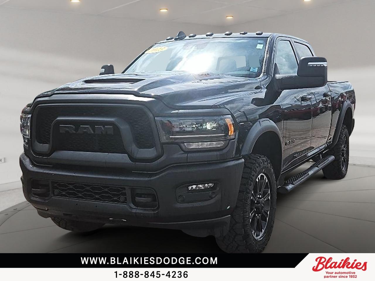 2023 Ram 2500 Rebel Gas | Off-Road Power and Capability

With 89,777 km, this 2023 Ram 2500 Rebel delivers serious performance thanks to its 6.4L HEMI V8 and rugged 4x4 system. Designed for both work and adventure, it combines off-road capability with premium comfort and advanced technology.

Key Features:

6.4L HEMI V8 engine
Uconnect 5 NAV with 12-inch touchscreen
17-speaker Harman/Kardon premium audio system
Heated front seats and heated steering wheel
Blind-Spot Monitoring with Cross-Path Detection
MOPAR spray-in bedliner with deployable bed step

This Ram 2500 is ready for any journey, blending performance, comfort, and modern features. Contact Blaikies Dodge for more details or to schedule a test drive today. Enjoy the convenience of viewing a free CarFax report without submitting personal information. Visit Blaikies Dodge for more details or click to schedule a test drive!