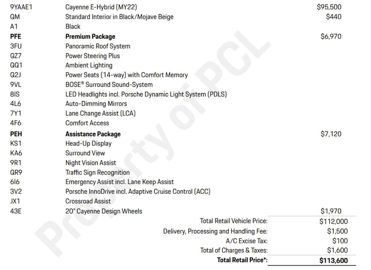 2022 Porsche Cayenne E-HYBRID | PREMIUM & ASSISTANCE PKG | BOSE | 20 IN Photo