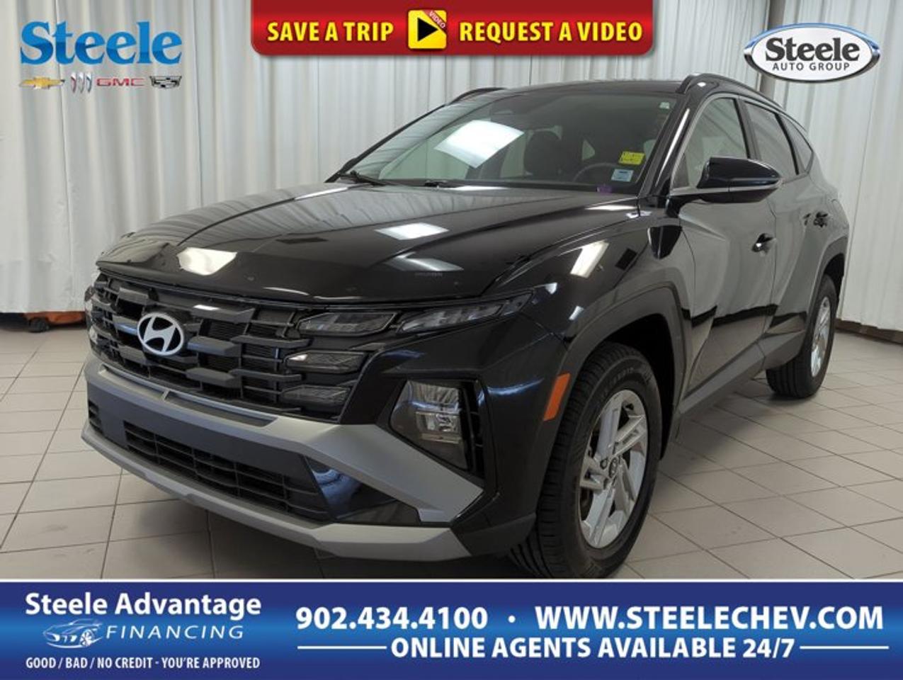 This 2025 Hyundai Tucson Preferred is a smart choice for drivers who want modern utility, confident all-weather capability, and everyday comfort in one stylish package. Offered by Steele Chevrolet Buick GMC in Dartmouth, this used SUV stands out with a sleek Black exterior, Black interior, four-door practicality, and a smooth automatic transmission.With 46,520 km on the odometer, this 2025 Hyundai Tucson Preferred delivers the versatility many Atlantic Canadian drivers want. Its 2.5-litre regular unleaded four-cylinder engine provides balanced power for city travel and highway cruising, while all-wheel drive adds welcome confidence when roads turn wet, snowy, or slippery.FEATURES OF THE Tucson Preferred2.5-litre four-cylinder gas engineAutomatic transmission for smooth shiftingAll-wheel drive for added tractionFour-door SUV practicality every dayADVANCED SAFETY FEATURESStability control helps maintain confident handlingTraction management supports slippery road drivingFour-door design aids passenger accessAll-wheel drive boosts road confidencePERFORMANCE AND EFFICIENCY2.5-litre engine balances power and economyAutomatic transmission delivers smooth daily drivingGas engine supports easy refuelling anywhereAll-wheel drive enhances year-round capabilityCOMFORT AND CONVENIENCESpacious cabin supports daily family useFour doors allow easy passenger entryBlack interior offers clean modern styleSUV ride height improves outward visibilityTECHNOLOGY AND CONNECTIVITYDriver-focused controls support simple operationAutomatic transmission reduces driving effortClear instrument layout aids quick checksModern cabin design feels user-friendlyCARGO SPACERear cargo area suits daily errandsSUV layout supports flexible hauling needsWide-opening doors simplify loading tasksPractical space fits travel gear wellThe 2025 Hyundai Tucson Preferred is well known for its balanced road manners and practical size. It feels easy to place in traffic and parking lots, yet still offers the cabin room and cargo flexibility buyers expect from a compact sport utility vehicle. That makes it a strong fit for commuting, family use, and weekend travel.Its 2.5-litre engine is a solid match for drivers who want dependable gas-powered performance without adding complexity to their routine. The automatic transmission helps keep every trip smooth, and the all-wheel drive system adds useful grip when weather changes quickly. In Dartmouth and across Nova Scotia, that extra traction can make a real difference.The Black exterior gives this SUV a clean, upscale look that stays timeless. Inside, the Black cabin creates a refined atmosphere that suits both workday commuting and longer road trips. The four-door design also helps passengers get in and out with ease, whether you are loading up for school, errands, or a weekend away.Another key strength of the 2025 Hyundai Tucson Preferred is its everyday usability. The raised seating position offers a commanding view of the road, while the practical body style makes it easier to carry groceries, luggage, sports equipment, or other daily essentials. It is the kind of SUV that adapts well to changing needs.For buyers shopping for a used SUV that offers modern styling, efficient gas performance, and the added confidence of all-wheel drive, this Tucson deserves a close look. It brings together comfort, practicality, and sure-footed traction in a package that feels ready for Canadian driving conditions throughout the year.WHAT OTHER OWNERS LIKEComfortable ride for daily commutingUseful cargo room for busy lifestylesConfident all-wheel drive in winterEasy-to-drive size and visibilityThis 2025 Hyundai Tucson Preferreds VIN is: 5NMJBCDE5SH441664.