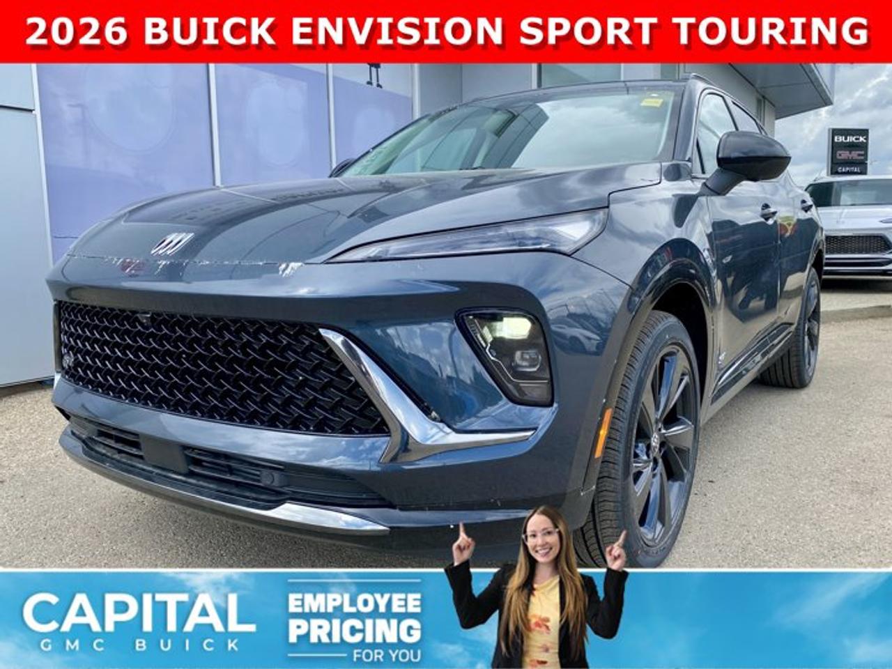Check out this 2026 Buick Envision Sport Touring! Equipped with options like Power Sliding Moonroof, Memory Seats, Ultra-Wide 30 Diagonal Screen, Heated Front and Rear Seats, Heated Steering, Adaptive Cruise Control, Handsfree Power Liftgate, 360 Cam, Heads-up Display, Remote Start, and so much more... Call Now!Ask for the Internet Department for more information or book your test drive today! Text 507-585-4395 for fast answers at your fingertips!AMVIC Licensed Dealer - Licence Number B1044900