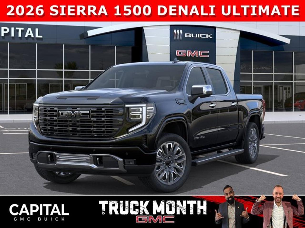 CHECK OUT THIS 2026 Limited Production DENALI ULTIMATE Sierra 1500 with the 6.2L Engine. Equipped with 16-way power front seats including MASSAGE feature, Handsfree Super Cruise, Bose Premium Stereo, the EXCLUSIVE Luxury Alpine Umber Interior, 22 Aluminum, Midnight with Chrome Inserts wheels, Body Color Arch Moldings, power-retractable assist steps with perimeter lighting, Power sunroof, Advanced Technology package, adaptive cruise, rear camera mirror, heads-up display, VADER CHROME and much much more!Ask for the Internet Department for more information or book your test drive today! Text 825-445-0521 for fast answers at your fingertips!AMVIC Licensed Dealer - Licence Number B1044900Disclaimer: All prices are plus taxes and include all cash credits and loyalties. See dealer for details. AMVIC Licensed Dealer # B1044900
