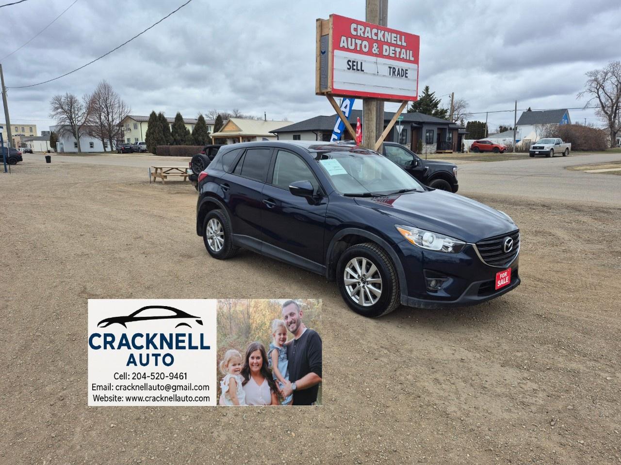 <p>2016 Mazda CX-5 - Great Condition! Clean Title/ Freshly Safetied - $156 Bi-Weekly + Tax</p><p><span style=color:rgb( 15 , 15 , 15 )>Located in Carberry, but capable of bringing to Brandon. Priced to Sell! Carfax Available, excellent condition.</span></p><ul><li><p>2.5L 4-cylinder engine - 39MPG</p></li><li><p>Legendary Mazda Reliablilty</p></li><li><p>Heated front seats</p></li><li><p>Bluetooth connectivity</p></li><li><p>7 touchscreen infotainment system</p></li><li><p>Rearview camera</p></li><li><p>17" alloy wheels</p></li><li><p>Dual-zone automatic climate control</p></li><li><p>Push-button start</p></li><li><p>Keyless entry</p></li><li><p>Fresh safety/ Service</p></li></ul><p>Financing Available/ Warranty Available /Trades Welcome /<span style=color:rgb( 15 , 15 , 15 )>delivery available.</span></p><p></p><p>Call/Text<u> 204-520-9461</u></p><p></p><p>Dealer #5905</p><p></p><p><strong>Vehicle available for dealer trading, perfect subprime car</strong></p><p></p><p>Treaty cards accepted - 7 Day insurances available meaning you can drive home the same day even if MPI is closed (good for weekends and after hours)</p>