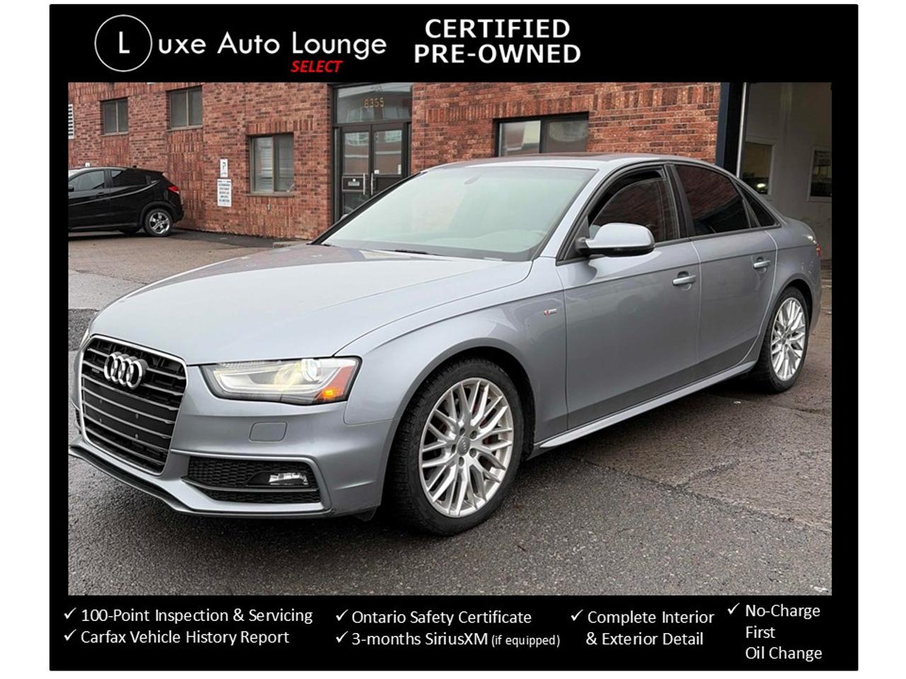 2015 Audi A4 Komfort, AWD, S-line pkg, leather, heated seats!