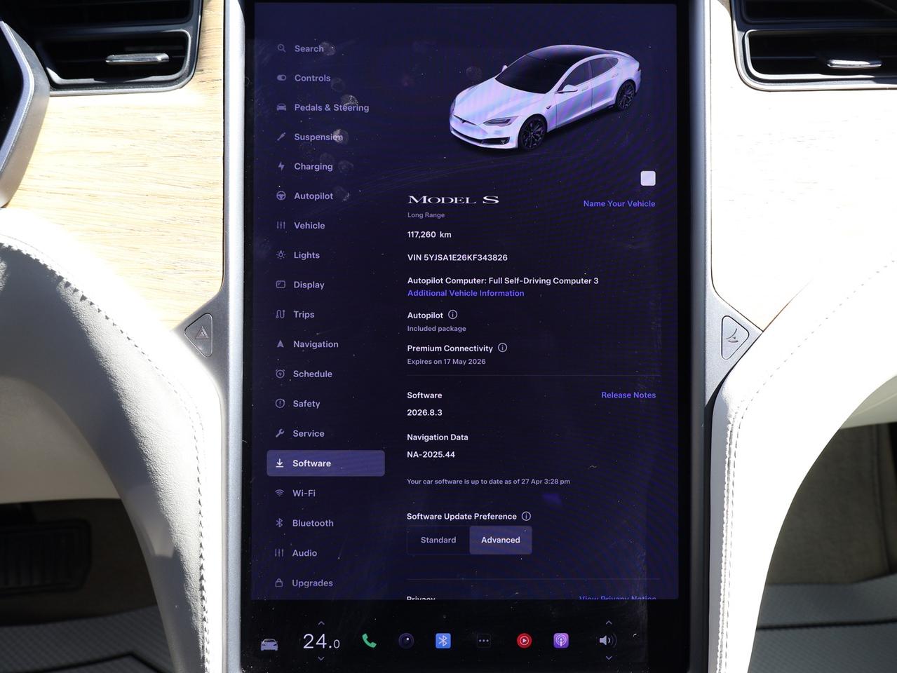 2019 Tesla Model S LONG RANGE AWD CERTIFIED *ACCIDENT FREE*WHITE INT* CAMERA NAV BLUETOOTH LEATHER HEATED SEATS PANO ROOF CRUISE ALLOYS Photo