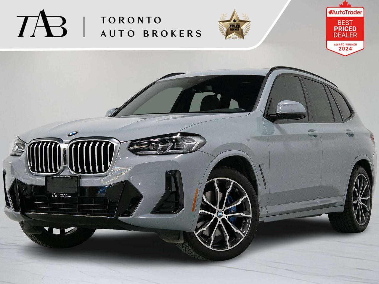 8-Speed Automatic.

Recent Arrival! Odometer is 40641 kilometers below market average! Gray 2022 BMW X3

NOW OFFERING 3 MONTH DEFERRED FINANCING PAYMENTS ON APPROVED CREDIT. WE OFFER THE BEST FINANCE RATES, AND DONT CHARGE ANY FINANCING FEE Looking for a top-rated pre-owned luxury car dealership in the GTA? Look no further than Toronto Auto Brokers (TAB)! Were proud to have won multiple awards, including the 2024 AutoTrader Best Priced Dealer, the 2024 CarGurus Award, the 2025 Top Choice Award, the 2025 Consumer Satisfaction Award, the 2025 Canadian Choice Award, the 2025 Three Best Rated Dealer Award, and many more!

With 30 years of experience serving the Greater Toronto Area, TAB is a respected and trusted name in the pre-owned luxury car industry. Our 30,000 sq.Ft indoor showroom is home to a wide range of luxury vehicles from top brands like BMW, Mercedes-Benz, Audi, Porsche, Land Rover, Jaguar, Aston Martin, Bentley, Maserati, and more. And we dont just serve the GTA, were proud to offer our services to all cities in Canada, including Vancouver, Montreal, Calgary, Edmonton, Winnipeg, Saskatchewan, Halifax, and more.

At TAB, were committed to providing a no-pressure environment and honest work ethics. As a family-owned and operated business, we treat every customer like family and ensure that every interaction is a positive one. Come experience the TAB Lifestyle at its truest form, luxury car buying has never been more enjoyable and exciting!

We offer a variety of services to make your purchase experience as easy and stress-free as possible. From competitive and simple financing and leasing options to extended warranties, aftermarket services, and full history reports on every vehicle, we have everything you need to make an informed decision. We welcome every trade, even if you&rsquo;re just looking to sell your car without buying, and when it comes to financing or leasing, we offer same day approvals, with access to over 50 lenders, including all of the banks in Canada. Feel free to check out your own Equifax credit score without affecting your credit score, simply click on the Equifax tab above and see if you qualify.

So if youre looking for a luxury pre-owned car dealership in Toronto, look no further than TAB! We proudly serve the GTA, including Toronto, Etobicoke, Woodbridge, North York, York Region, Vaughan, Thornhill, Richmond Hill, Mississauga, Scarborough, Markham, Oshawa, Peteborough, Hamilton, Newmarket, Orangeville, Aurora, Brantford, Barrie, Kitchener, Niagara Falls, Oakville, Cambridge, Kitchener, Waterloo, Guelph, London, Windsor, Orillia, Pickering, Ajax, Whitby, Durham, Cobourg, Belleville, Kingston, Ottawa, Montreal, Vancouver, Winnipeg, Calgary, Edmonton, Regina, Halifax, and more.

Call us today or visit our website to learn more about our inventory and services. And remember, all prices exclude applicable taxes and licensing, and vehicles can be certified at an additional cost of $999.