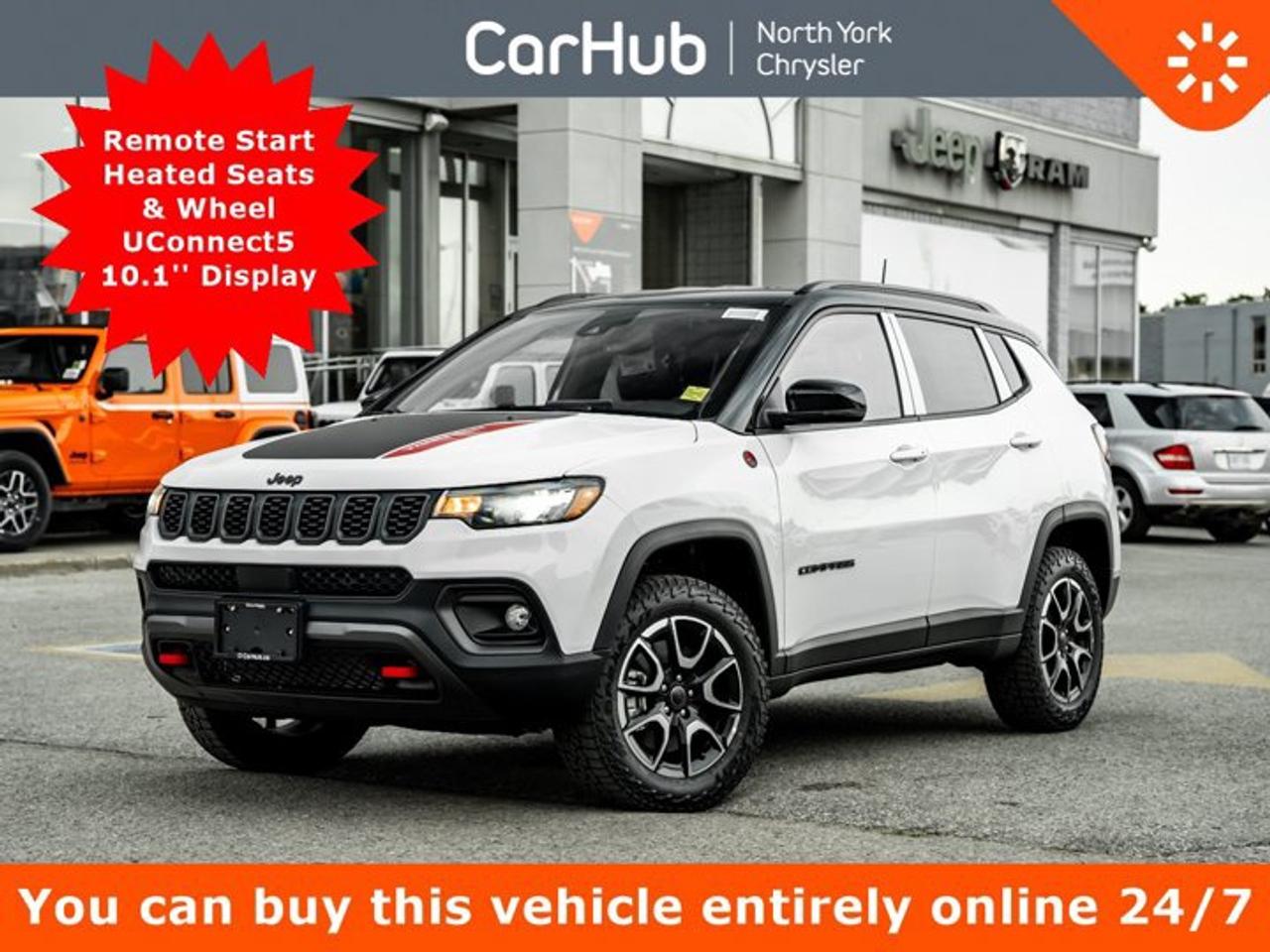 <p> This Jeep Compass delivers a Intercooled Turbo Regular Unleaded I-4 2.0 L/122 engine powering this Automatic transmission. TWO-TONE PAINT W/BLACK ROOF, TRANSMISSION: 8-SPEED AUTOMATIC  (STD), QUICK ORDER PACKAGE 29E  -inc: Engine: 2.0L DOHC I-4 DI Turbo w/ESS, Transmission: 8-Speed Automatic. <p>This Jeep Compass Comes Equipped with These Options <br /> BRIGHT WHITE, BLACK W/RUBY RED ACCENT, PREMIUM CLOTH/LEATHER-FACED BUCKET SEATS, BLACK, Wheels: 17 x 6.5 Painted Black Aluminum, Trunk/Hatch Auto-Latch, Trip Computer, Transmission w/Driver Selectable Mode and Autostick Sequential Shift Control, Tracker System, Towing Equipment -inc: Trailer Sway Control, Tires: 215/65R17 BSW All-Season On/Off-Road. </p> <p>Drive Happy with CarHub<br>*** All-inclusive, upfront prices  no haggling, negotiations, pressure, or games*** Purchase or lease a vehicle and receive a $1000 CarHub Rewards card for service. *** All available manufacturer rebates have been applied and included in our new vehicle sale price*** Purchase this vehicle fully online on CarHub websites</p> <p>Transparency Statement<br>USED VEHICLES:Online prices and payments are for finance purchases  please note there is a $850 safety certification fee. if not Certified, then as per OMVIC Regulations the vehicle is deemed to be not drivable and Not Certified. Cash purchases for used vehicles have a $2,350 surcharge which includes the safety certification (the finance price + $2,350).NEW VEHICLES:New financed vehicles are subject to an $ 850 Processing Fee. New cars priced at over $100,000 including add-ons or accessories are subject to the additional federal luxury tax.While every effort is taken to avoid errors, technical or human error can occur, so please confirm vehicle features, options, materials, and other specs with your CarHub representative. This can easily be done by calling us or by visiting us at the dealership. CarHub used vehicles come standard with 1 key. If we receive more than one key from the previous owner, we include them with the vehicle. Additional keys may be purchased at the time of sale. Ask your Product Advisor for more details. Payments are only estimates derived from a standard term/rate on approved credit. Terms, rates and payments may vary. Prices, rates and payments are subject to change without notice. Please see our website for more details.</p>