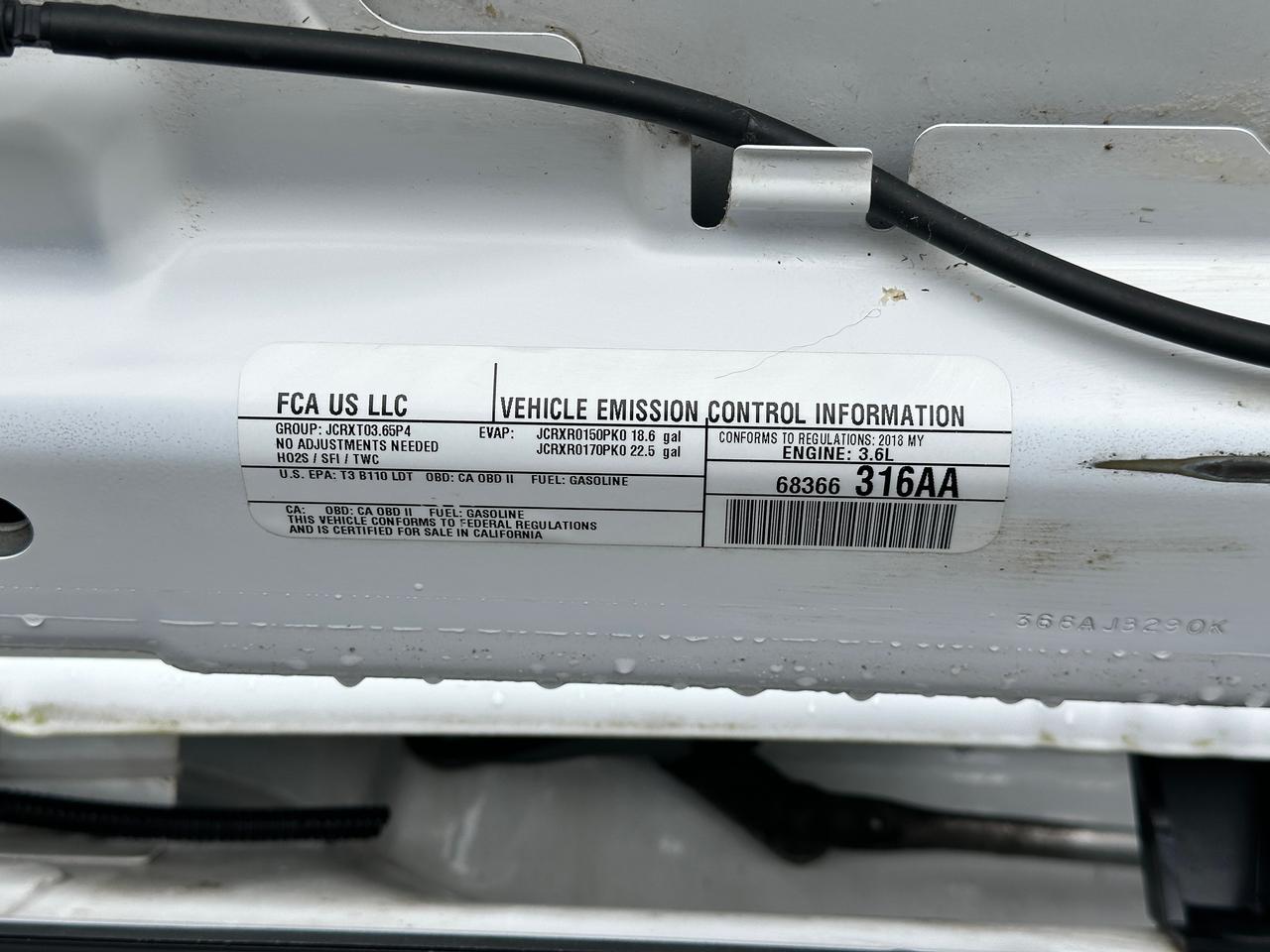 2018 Jeep Wrangler Sport4x4 2Door 3.6L 6-Speed Manual Soft-Top A/C FM Photo