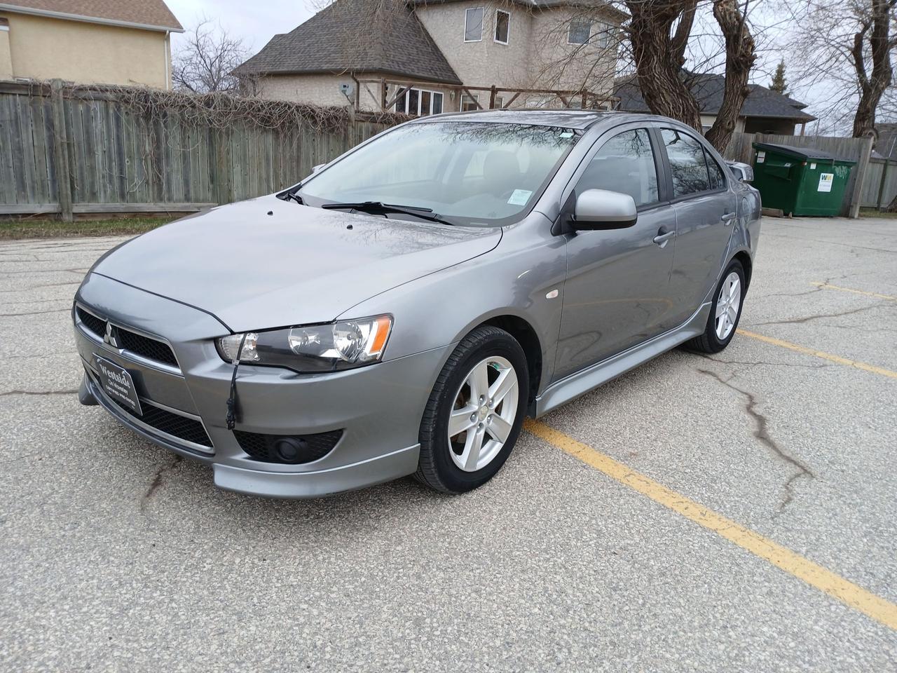 <p>Low Kilometre Sporty Economical 2013 Mitsubishi Lancer, Dark silver with Graphite Grey Interior, heated seats and&nbsp; Ice Cold air, Cruise Control, Power windows & locks, alloy wheels, Just safetied and serviced. &nbsp; No major collisions and great service history, Carfax is available on our website. Very Economical to Own & Operate. &nbsp; Priced Right at Only $10,950. <a name=_Hlk200976148></a>plus taxes. Call today to set up an appointment to view and test drive. Westside Sales Ltd.&nbsp; 1461 Waverley Street 204 488 3793. All vehicles safety certified and serviced,. Buy with confidence, We are one of the most established used car dealerships in Winnipeg. Come check us out... theres a reason we have been around since 1985 at the same location.&nbsp; &nbsp;&nbsp;See our other great deals at WWW.Westsidesales.CA Apply for financing on our website.&nbsp; Check us out on facebook and instagram @westsidesale&nbsp; &nbsp;DP#9491 Stk# 11267.0</p>