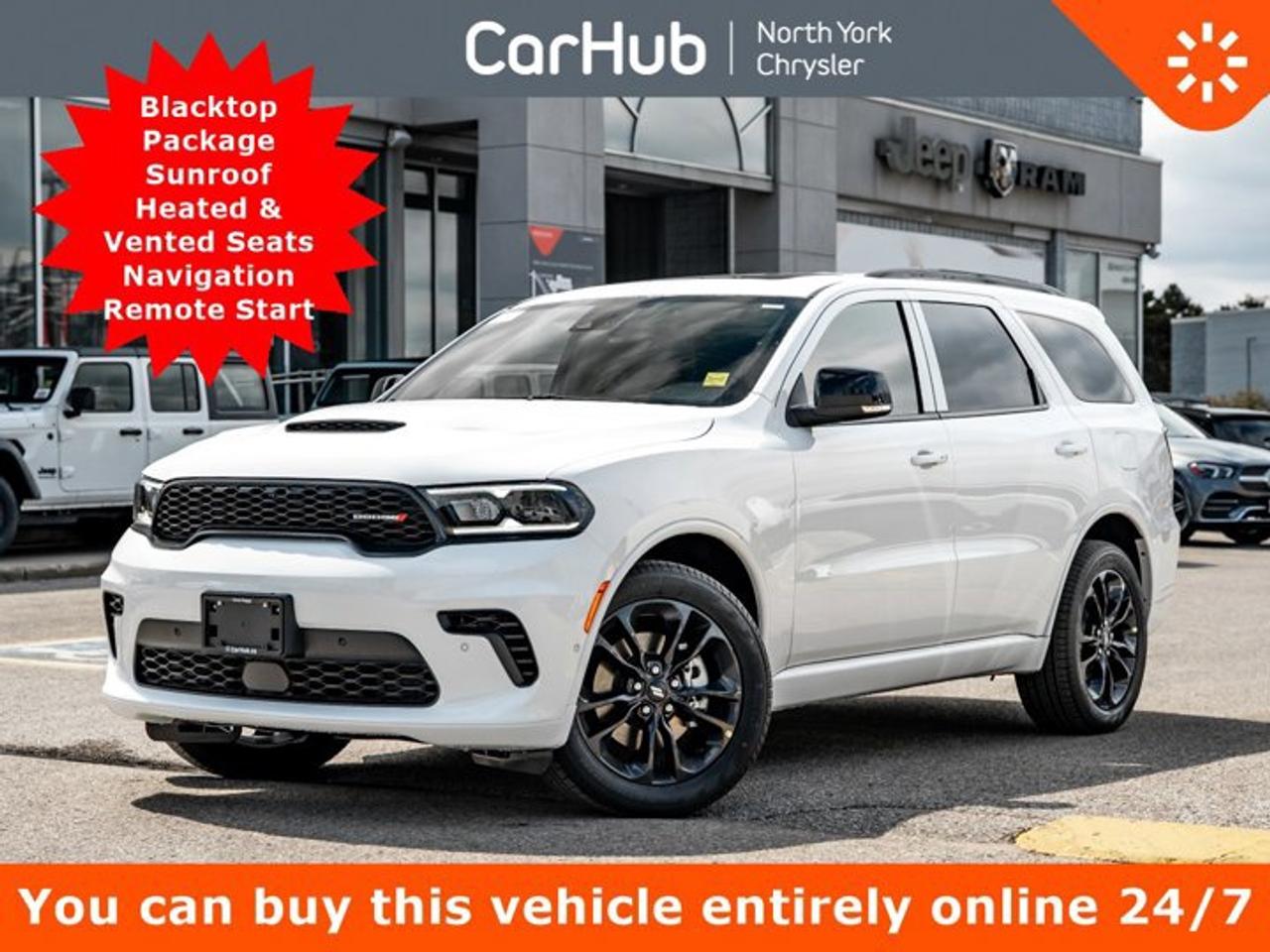 <p>This Dodge Durango boasts a Regular Unleaded V-6 3.6 L/220 engine powering this Automatic transmission. ENGINE: 3.6L PENTASTAR VVT V6 W/ESS (STD), Wireless Phone Connectivity, Wheels: 20 x 8 Fine Silver Aluminum.</p><p>This Dodge Durango Features the Following Options <br />Voice Activated Dual Zone Front Automatic Air Conditioning, Valet Function, Urethane Gear Shifter Material, Uconnect Connected Travel & Traffic Services Real-Time Traffic Display, Trunk/Hatch Auto-Latch, Trip Computer, Transmission: 8-Speed TorqueFlite Automatic, Transmission w/Driver Selectable Mode and Sequential Shift Control w/Steering Wheel Controls, Towing Equipment -inc: Trailer Sway Control, Tires: 265/50R20 BSW AS LRR.</p><p>Drive Happy with CarHub</p><p>*** All-inclusive, upfront prices -- no haggling, negotiations, pressure, or games</p><p>*** Purchase or lease a vehicle and receive a $1000 CarHub Rewards card for service.</p><p>*** All available manufacturer rebates have been applied and included in our new vehicle sale price</p><p>*** Purchase this vehicle fully online on CarHub websites</p><p> </p><p>Transparency Statement<br />Online prices and payments are for finance purchases -- please note there is a $850 finance/lease fee. Cash purchases for used vehicles have a $2,350 surcharge (the finance price + $2,350), however cash purchases for new vehicles only have tax and licensing extra -- no surcharge. NEW vehicles priced at over $100,000 including add-ons or accessories are subject to the additional federal luxury tax. While every effort is taken to avoid errors, technical or human error can occur, so please confirm vehicle features, options, materials, and other specs with your CarHub representative. This can easily be done by calling us or by visiting us at the dealership. CarHub used vehicles come standard with 1 key. If we receive more than one key from the previous owner, we include them with the vehicle. Additional keys may be purchased at the time of sale. Ask your Product Advisor for more details. Payments are only estimates derived from a standard term/rate on approved credit. Terms, rates and payments may vary. Prices, rates and payments are subject to change without notice. Please see our website for more details.</p>