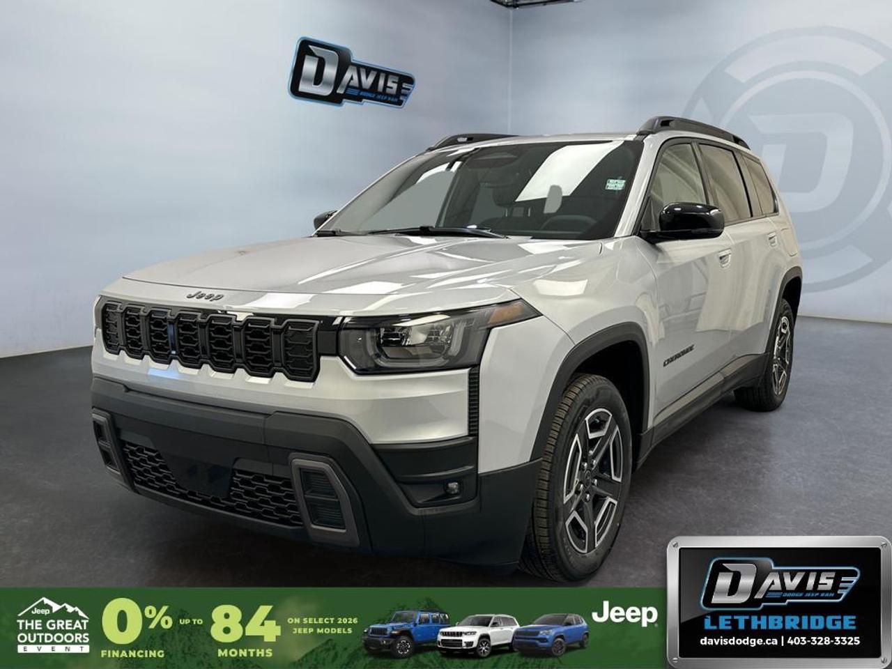 <b>Heated Seats, Heated Steering Wheel, Remote Start, Adaptive Cruise Control, Lane Keep Assist!</b><br /> <br /> The 2026 Jeep Cherokee combines modern comfort, advanced technology, and rugged capability in one refined SUV.<br /> <br />The 2026 Jeep Cherokee delivers the perfect mix of sophistication and strength, making it ideal for both adventure seekers and everyday drivers. Inside, youll find a well-appointed cabin packed with smart technology and comfortable finishes designed to elevate every drive. With dependable off-road capability, advanced safety systems, and a distinctive design, the Cherokee stands out as a versatile SUV ready for any road ahead.<br /> <br />This Silver SUV has an Automatic transmission and is powered by a 210HP 1.6L 4 Cylinder Engine. <br /> <br /> Our Cherokee's trim level is Limited. Designed for everyday comfort, the cabin features heated front seats, a 10-way power drivers seat with lumbar support, dual-zone automatic climate control, and a heated leatherette steering wheel that adds a touch of refinement to every drive. The 12.3-inch Uconnect 5 touchscreen keeps you connected with wireless smartphone integration, remote start, and a 4G LTE Wi-Fi hotspot, ensuring convenience wherever the road leads. Safety is at the forefront with technologies like Active Driving Assist, Blind Spot Detection, Full-Speed Forward Collision Warning Plus, and ParkSense rear sensors providing enhanced awareness and confidence. This vehicle has been upgraded with the following features: Heated Seats, Heated Steering Wheel, Remote Start, Adaptive Cruise Control, Lane Keep Assist, Collision Mitigation .<br /><br /> <br />To apply right now for financing use this link: <a href=https://lethbridge.davisdodge.ca/free-credit-check/ target=_blank rel=nofollow noopener noreferrer>https://lethbridge.davisdodge.ca/free-credit-check/</a><br /> <br /><br />As a premier Chrysler, Dodge, Jeep and RAM dealership, Davis Dodge proudly offers an extensive selection of new and used vehicles to meet every drivers needs. Customers across Lethbridge, Fort Macleod, Taber, Claresholm, Coaldale, and beyond trust us for daily vehicle specials, certified service and parts, and a seamless online inventory experience. <br /><br /> With competitive financing options and expert support, we make car buying easy and enjoyable. <br /><br /> Ready to hit the road? Schedule your test drive today at Davis Dodge, your trusted Chrysler, Dodge, Jeep and RAM dealer in Lethbridge, Alberta.<br /><br /> Vehicle pricing offer shown expires 2026-06-30. <br /> Come by and check out our fleet of 60+ used cars and trucks and 100+ new cars and trucks for sale in Lethbridge. o~o