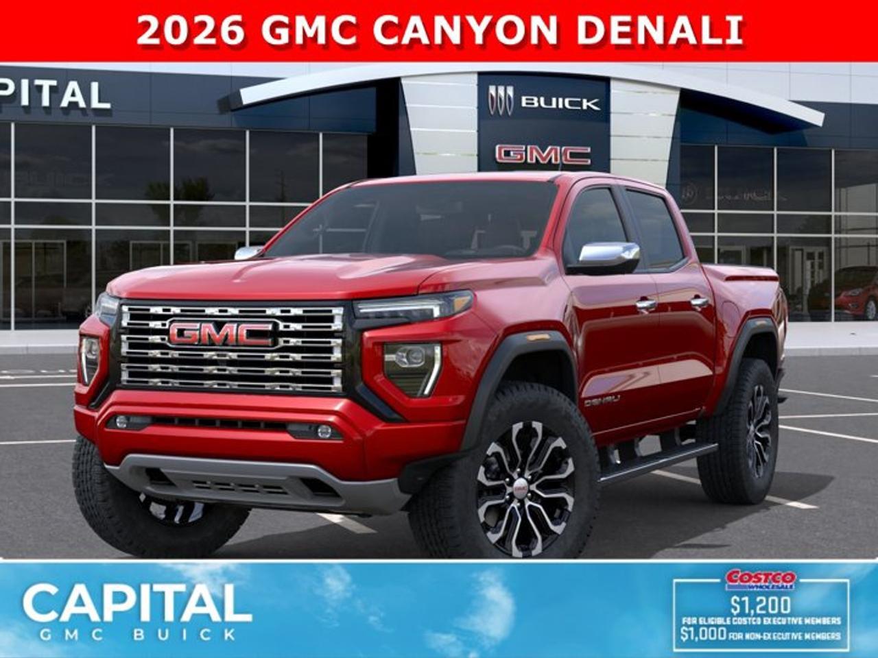 Check out the Incredible 2026 GMC Canyon Denali... Fully loaded with options like Heated and Cooled Seats, Heated Steering, Power Sunroof, Adaptive Cruise Control, 360 CAM, Assist Steps, Trailering Package, Bose Stereo, Heads-up Display, Spray-in Box Liner, and SO SO Much more... Call NOWAsk for the Internet Department for more information or book your test drive today! Text 507-585-4395 for fast answers at your fingertips!AMVIC Licensed Dealer - Licence Number B1044900