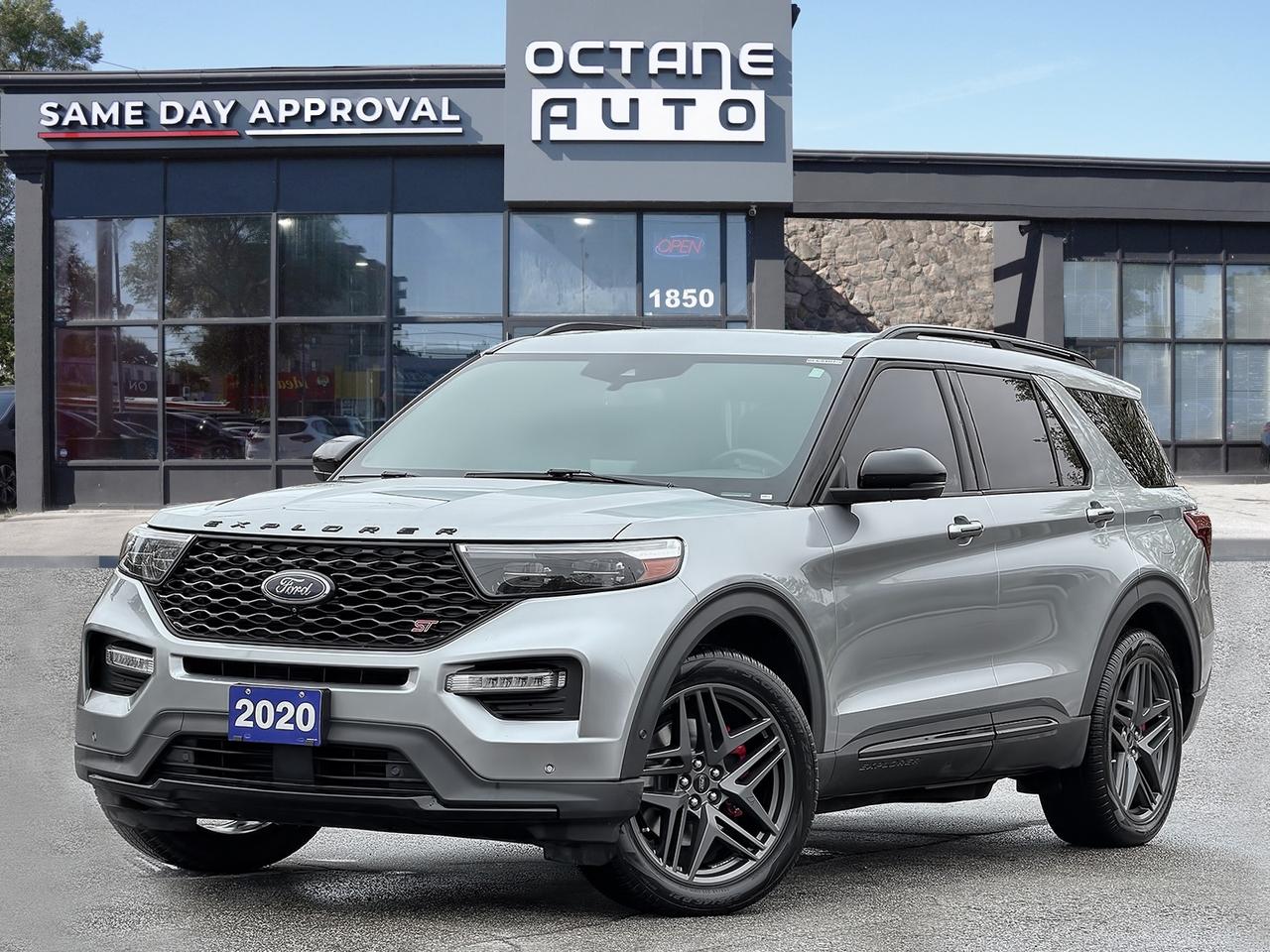 Finance Price $28895 Cash Price $30395 | Remote starter | One owner | Accident free | AWD | Explorer ST | 6 passenger | Twin turbo V6 engine | 400 hp performance | Sport tuned suspension | Premium leather interior | Heated front and rear seats | Heated steering wheel | Panoramic sunroof | Navigation | Apple CarPlay | Android Auto | Backup camera with sensors | Parking sensors | Blind spot monitoring | Rear cross traffic alert | Adaptive cruise control | Lane keep assist | Forward collision mitigation | Tri zone climate control | Keyless entry with push start | Premium sound system | Drive mode select | Paddle shifters | Well maintained | Fuel economy approx 13.3 L/100km city / 9.8 L/100km highway | Great for Canadian weather

Available Now at Octane Used Cars!
1850 Lawrence Ave E, Scarborough, ON M1R 2Y4
Call us today to book your test drive!

CERTIFICATION
All our vehicles go through a comprehensive safety inspection that exceeds industry standards. Certification includes a full inspection, oil change, and professional detailing before delivery. Vehicles are not drivable if not certified and not e-tested. A certification package is available for $699. Trade-ins welcome. Taxes and licensing extra.

FINANCING
Good credit, bad credit, or no credit we can help. Instant approvals available with flexible plans tailored to your needs. Financing deals are subject to an admin fee.

WARRANTY
This vehicle qualifies for extended warranty options. Our team can help you choose the right coverage.

PRICE
At Octane Used Cars, we offer fair, transparent, no-haggle pricing. We monitor the market to keep our vehicles priced competitively, giving you the best value with a no-pressure buying experience.