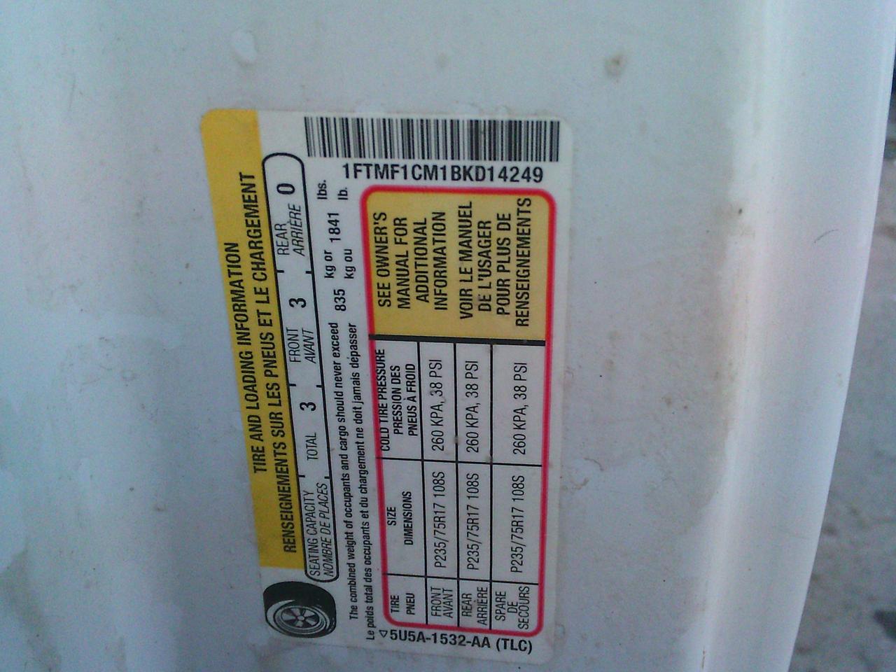 2011 Ford F-150 2WD Reg Cab 145  XL Photo