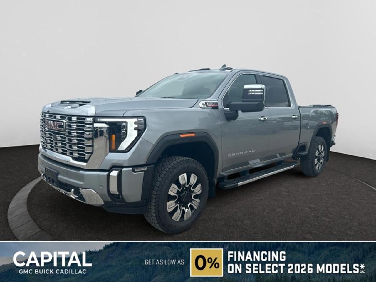 This 2026 GMC Sierra 2500HD in Sterling Metallic is equipped with 4WD and Turbocharged Diesel V8 6.6L/ engine.Check out this vehicles pictures, features, options and specs, and let us know if you have any questions. Helping find the perfect vehicle FOR YOU is our only priority.P.S...Sometimes texting is easier. Text (or call) 306-801-9090 for fast answers at your fingertips!Dealer License #914248Disclaimer: All prices are plus taxes & fees. See dealer for Details. Dealer Permit # 914248 See dealer for Details.