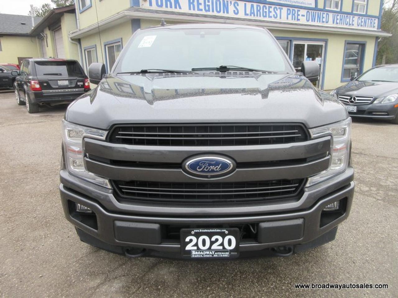 2020 Ford F-150 LOADED LARIAT-MODEL 5 PASSENGER 3.5L - ECO-BOOST.. 4X4.. CREW-CAB.. SHORTY.. NAVIGATION.. LEATHER.. HEATED/AC SEATS.. POWER PEDALS.. BACK-UP CAMERA.. Photo