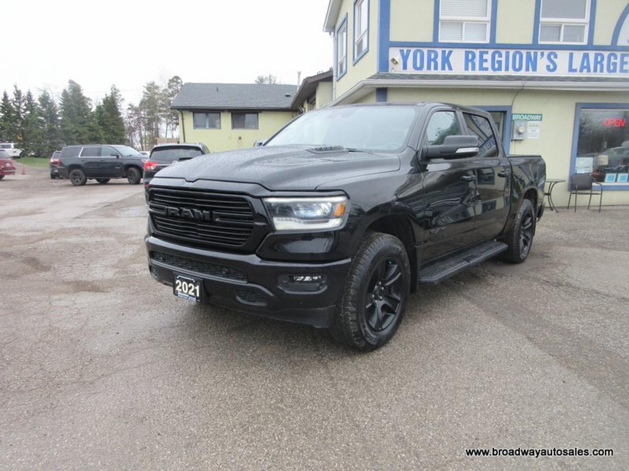 2021 RAM 1500 LOADED SPORT-PACKAGE 5 PASSENGER 5.7L - V8.. 4X4.. CREW-CAB.. SHORTY.. NAVIGATION.. LEATHER.. HEATED SEATS & WHEEL.. POWER PEDALS.. Photo2