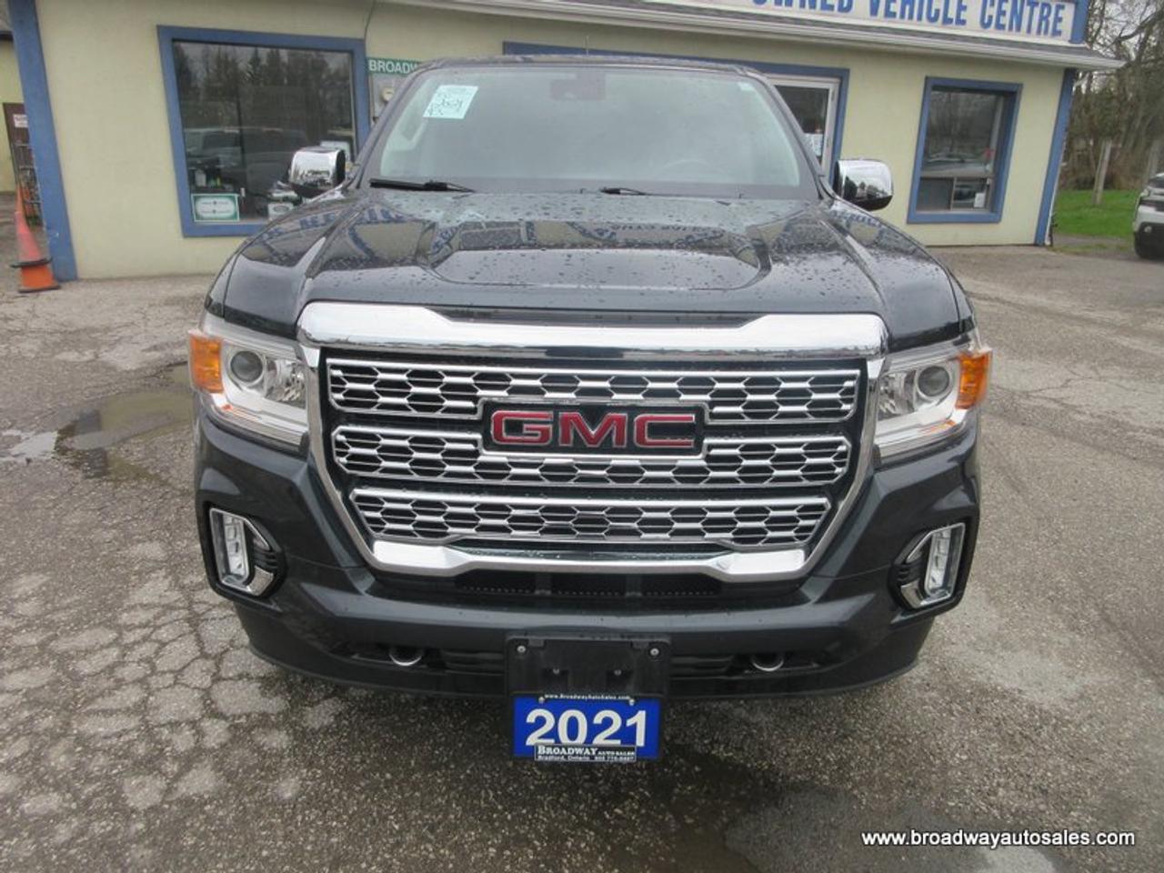2021 GMC Canyon LOADED DENALI-VERSION 5 PASSENGER 3.6L - V6.. 4X4.. CREW-CAB.. SHORTY.. NAVIGATION.. LEATHER.. HEATED SEATS & WHEEL.. BACK-UP CAMERA.. Photo