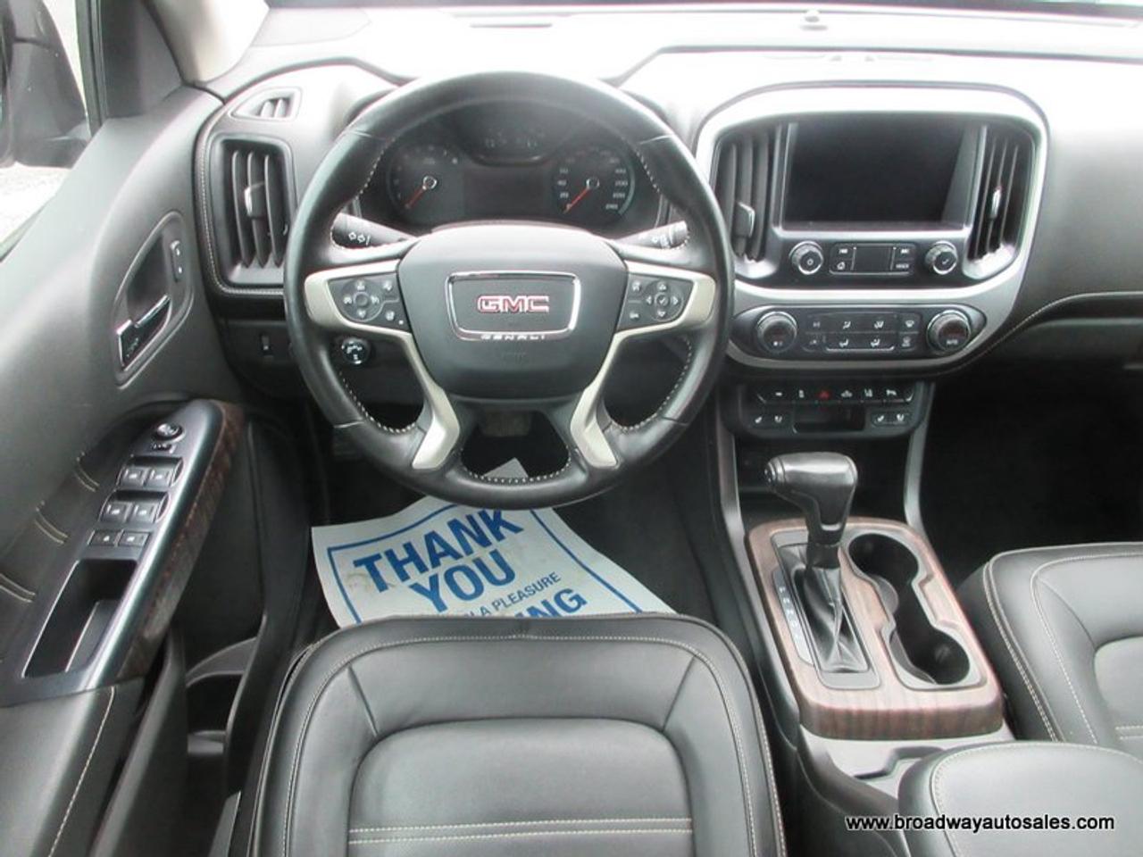 2021 GMC Canyon LOADED DENALI-VERSION 5 PASSENGER 3.6L - V6.. 4X4.. CREW-CAB.. SHORTY.. NAVIGATION.. LEATHER.. HEATED SEATS & WHEEL.. BACK-UP CAMERA.. Photo