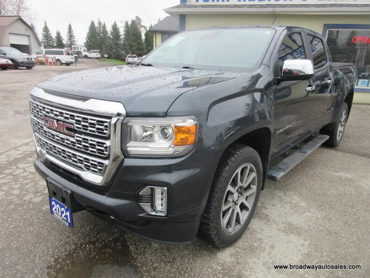 2021 GMC Canyon LOADED DENALI-VERSION 5 PASSENGER 3.6L - V6.. 4X4.. CREW-CAB.. SHORTY.. NAVIGATION.. LEATHER.. HEATED SEATS & WHEEL.. BACK-UP CAMERA.. Photo