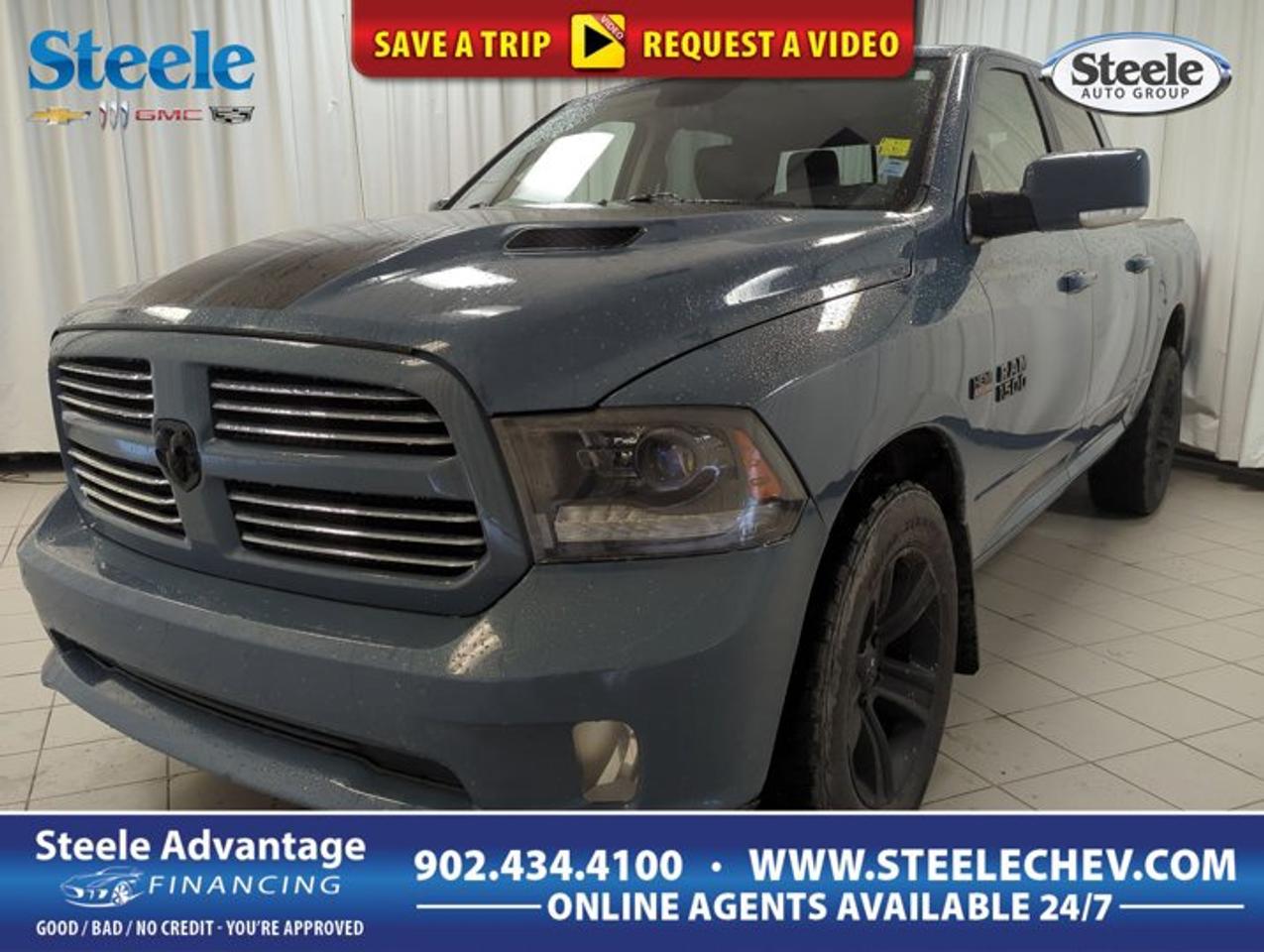 Finished in blue with a blue interior, this 2015 RAM 1500 Sport brings bold V8 power, four-wheel drive traction, and the everyday versatility truck buyers want in Dartmouth. Sold by Steele Chevrolet Buick GMC, it blends strong capability with useful comfort features, making it a smart pre-owned pickup for work, travel, and weekend use.This 2015 RAM 1500 Sport has 98,908 km and is powered by a 5.7-litre HEMI V8 gas engine paired with an automatic transmission. With four full doors, a roomy cabin, and a confident 4x4 setup, this truck is well suited for Atlantic Canadian roads, changing weather, and drivers who want muscle with practical comfort.FEATURES OF THE 1500 SportSport appearance adds bold road presence5.7-litre HEMI V8 delivers strong outputFour-door cab improves daily practicalityAutomatic transmission supports smooth operationTRUCK FEATURESFour-wheel drive adds year-round traction confidenceStrong V8 power supports towing needsPickup design suits work and recreationFour-door layout helps crew access easilyADVANCED SAFETY FEATURESFour-wheel drive supports slippery road controlRain-sensing wipers help in poor weatherLarge pickup stance boosts road visibilityFour-door design improves passenger entryPERFORMANCE AND EFFICIENCY5.7-litre V8 offers strong accelerationAutomatic transmission delivers smooth gear changes4x4 traction helps on rough roadsBalanced power for hauling and travelCOMFORT AND CONVENIENCEPower sunroof brings in fresh airAdjustable pedals tailor driving position easilyHeated steering wheel adds winter comfortFour doors improve passenger accessTECHNOLOGY AND CONNECTIVITYRain-sensing wipers add smart driving easeDriver-focused controls support quick operationAutomatic transmission simplifies daily drivingClear cabin layout feels easy to useCARGO SPACEPickup bed handles large gear easilyCabin space supports passengers and suppliesFour-door access aids loading smaller itemsVersatile truck layout fits active lifestylesAWARDS & RECOGNITIONSBest Pickup Truck, Automobile Journalists Association of Canada, 2015Top safety pick, Insurance Institute for Highway Safety, 2015WHAT OTHER OWNERS LIKEStrong HEMI V8 power and soundComfortable ride for a full-size truckUseful four-wheel drive in winterSpacious cabin for daily drivingThe 2015 RAM 1500 Sport stands out for drivers who want a truck that feels capable every day. Its 5.7-litre V8 gives it the kind of power many truck shoppers seek, whether merging onto the highway, carrying gear, or heading out of town. The automatic transmission helps keep the drive smooth and relaxed.This pickup also brings welcome comfort for daily use. The heated steering wheel is a great feature during cold Dartmouth mornings, while adjustable pedals help drivers find a better fit behind the wheel. The power sunroof adds an open, airy feel to the cabin and makes nice weather drives even more enjoyable.Practicality is a big part of this 2015 RAM 1500 Sport. Four full doors make it easier to bring family, friends, or co-workers along, and they also help when loading personal items into the cabin. In the bed, you get the utility expected from a full-size truck, with room for tools, outdoor gear, and larger cargo.The rain-sensing windshield wipers add simple convenience in changing weather. They help reduce distraction and keep your focus on the road when conditions shift. Combined with four-wheel drive, this truck is ready for wet roads, snowy commutes, and weekend trips beyond the city.For shoppers looking at pre-owned trucks at Steele Chevrolet Buick GMC, this 2015 RAM 1500 Sport offers the right mix of V8 performance, practical comfort, truck utility, and proven full-size capability. It is a solid choice for drivers who want a pickup that looks confident, works hard, and feels ready for the road ahead.This 2015 RAM 1500 Sports VIN is: 1C6RR7MTXFS762945.