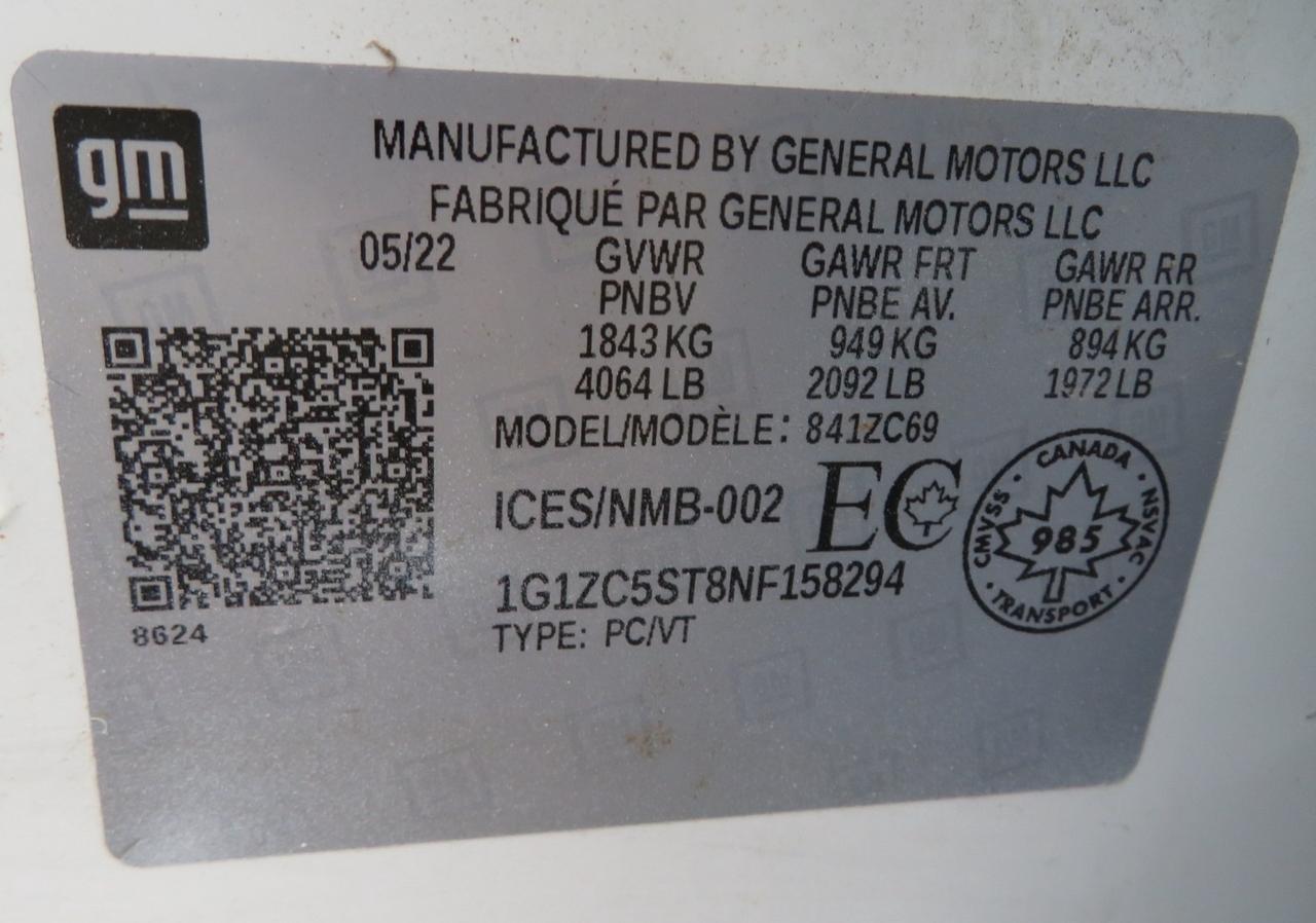 2022 Chevrolet Malibu 4dr Sdn LS w/1FL Photo