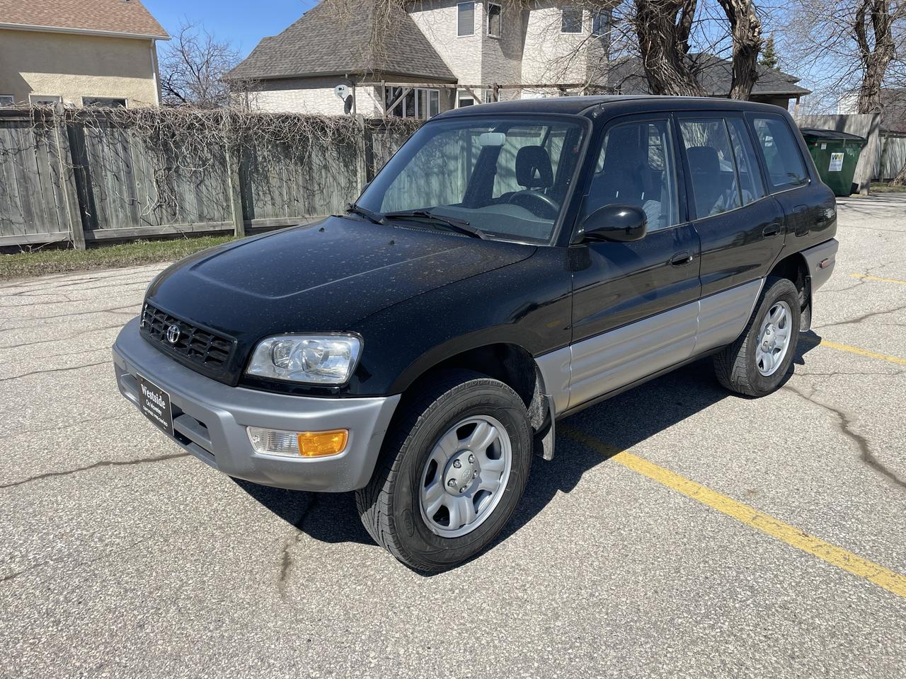 <p>Premium condition on this very Rare Low kilometer, 2000 Toyota Rav 4, Automatic, Four Wheel Drive, Super clean <span style=mso-spacerun: yes;>&nbsp;</span>Black and Silver Exterior, Grey cloth seats, Air Conditioned, cruise control, Power windows & locks, Regularly dealership serviced. <span style=mso-spacerun: yes;>&nbsp;</span>Safety Certified and serviced.<span style=mso-spacerun: yes;>&nbsp; </span>Ready for its new owner. Great car history with no major accidents, As part of our full disclosure policy a Carfax report comes with every vehicle.&nbsp; Priced Very reasonably at $11,950.. plus taxes. Call today to set up an appointment to view and test drive. Westside Sales Ltd.<span style=mso-spacerun: yes;>&nbsp; </span>1461 Waverley Street 204 488 3793. All vehicles safety certified and serviced,. Buy with confidence, We are one of the most established used car dealerships in Winnipeg. Come check us out... theres a reason we have been around since 1985 at the same location.<span style=mso-spacerun: yes;>&nbsp;&nbsp;&nbsp; </span>See our other great deals at WWW.Westsidesales.CA Apply for financing on our website.<span style=mso-spacerun: yes;>&nbsp; </span>Check us out on facebook and instagram @westsidesale<span style=mso-spacerun: yes;>&nbsp;&nbsp; </span>DP#9491.</p>