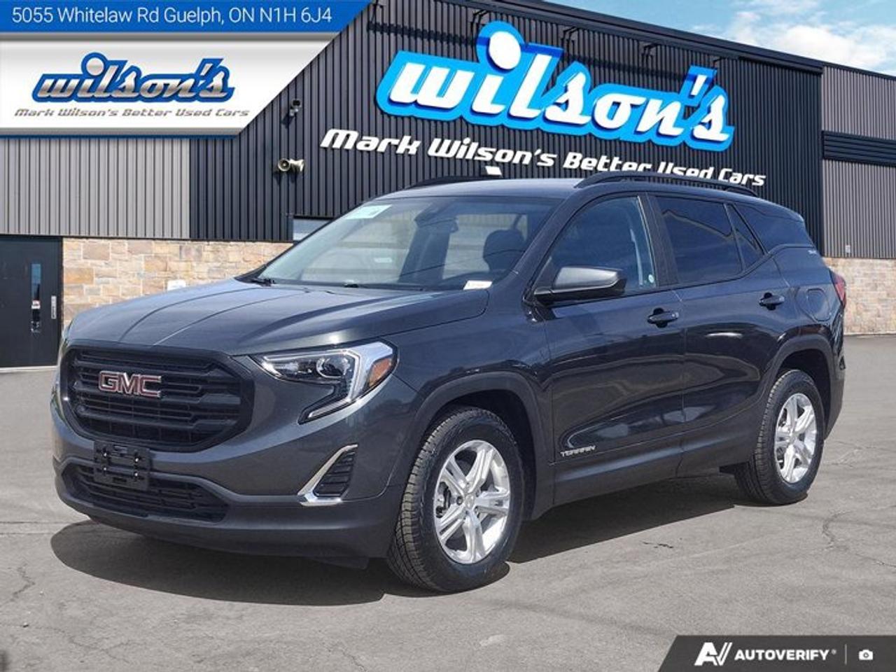 Come see this certified 2021 GMC Terrain FWD | Heated Seats | Remote Start | CarPlay | Power Seat | Cruise | Rear Cam | and More !. Its Automatic transmission and 1.5L engine will keep you going. This GMC Terrain comes equipped with these options: Reverse Camera, Remote Start, Forward Collision Alert, Apple Car Play, Air Conditioning, Heated Seats, Tilt Steering Wheel, Steering Radio Controls, Power Windows, and Power Locks. Stop by and visit us at Mark Wilsons Better Used Cars, 5055 Whitelaw Road, Guelph, ON N1H 6J4.MASSIVE SELECTION: 500+ vehicles in ONE LOCATION, all Live Market Priced for the best value!STRAIGHTFORWARD & TRANSPARENT PRICING: Our Advertised Price INCLUDES:Safety Certification! (No separate certification fee upcharge).FREE Carfax History Report!NO upcharge for paying cash!CONFIDENCE & PEACE OF MIND: 30-Day/3,000 km Warranty INCLUDED! Plus a 5-Day Exchange Privilege!*EASY FINANCING: Better-than-bank rates, $0 Down, and 3 Months No Payments available OAC. BAD CREDIT APPROVED HERE!WE BUY CARS: Get Top Dollar for your trade, or sell us your vehicle for CASH even if you dont buy ours!www.shopwilsons.comAn Honest, Transparent Buying Experience. Trusted in business since 1961!(Cash Prices Exclude HST and Licensing Fees only.)