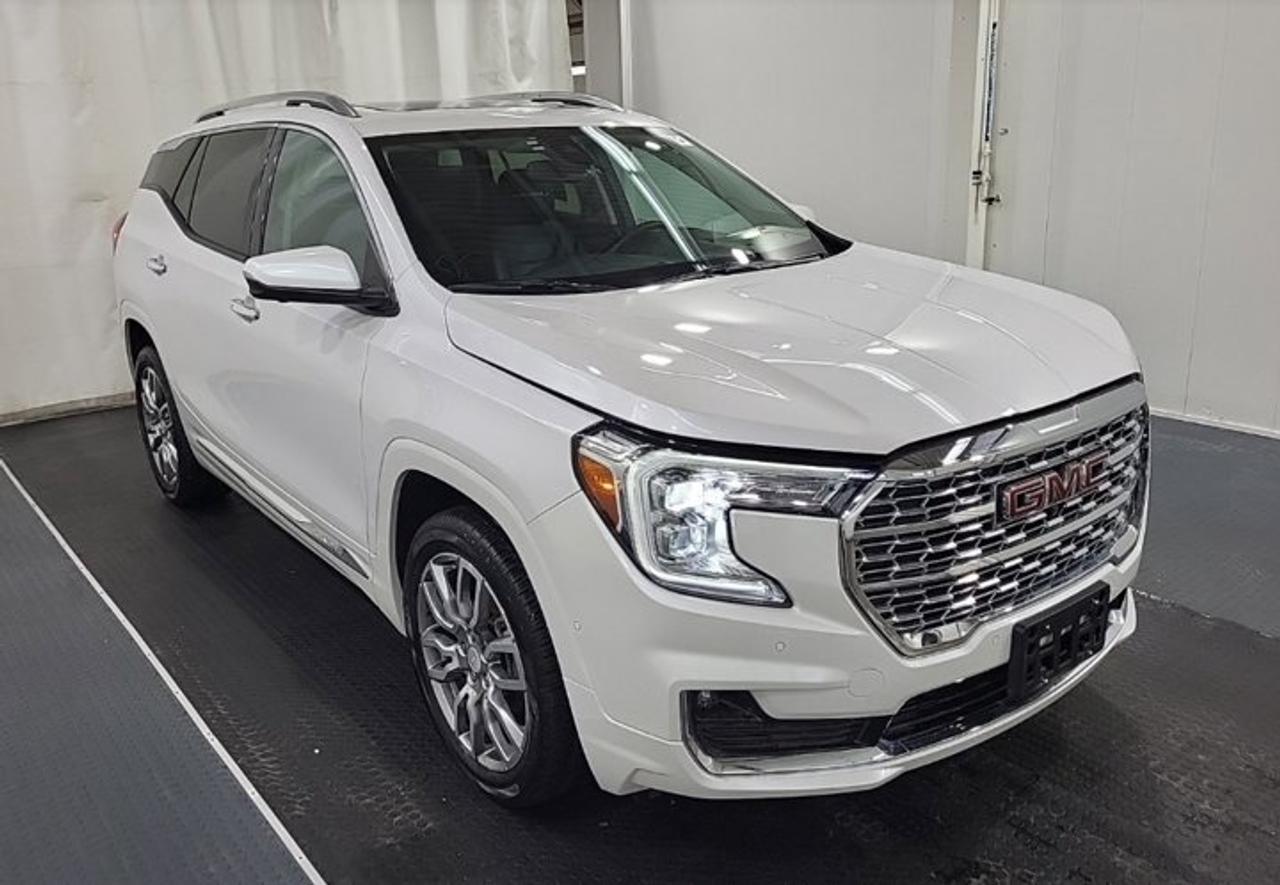 Come see this certified 2023 GMC Terrain Denali AWD | Leather | Sunroof | Nav | Cooled + Heated Seats | Heated Wheel | Remote Start & More !. Its Automatic transmission and 1.5L engine will keep you going. This GMC Terrain comes equipped with these options: Sunroof, Remote Start, Navigation System, Leather, Heated Steering Wheel, Bose Speaker System, Air Conditioning, Air Conditioned Seats, Heated Seats, and Tilt Steering Wheel. Stop by and visit us at Mark Wilsons Better Used Cars, 5055 Whitelaw Road, Guelph, ON N1H 6J4.MASSIVE SELECTION: 500+ vehicles in ONE LOCATION, all Live Market Priced for the best value!STRAIGHTFORWARD & TRANSPARENT PRICING: Our Advertised Price INCLUDES:Safety Certification! (No separate certification fee upcharge).FREE Carfax History Report!NO upcharge for paying cash!CONFIDENCE & PEACE OF MIND: 30-Day/3,000 km Warranty INCLUDED! Plus a 5-Day Exchange Privilege!*EASY FINANCING: Better-than-bank rates, $0 Down, and 3 Months No Payments available OAC. BAD CREDIT APPROVED HERE!WE BUY CARS: Get Top Dollar for your trade, or sell us your vehicle for CASH even if you dont buy ours!www.shopwilsons.comAn Honest, Transparent Buying Experience. Trusted in business since 1961!(Cash Prices Exclude HST and Licensing Fees only.)