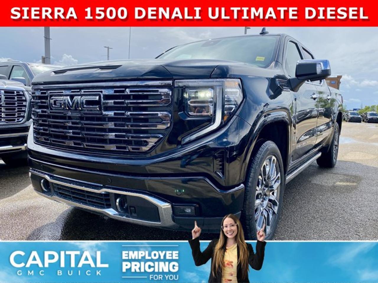 CHECK OUT THIS 2026 Limited Production DENALI ULTIMATE Sierra 1500 with the DURAMAX DIESEL Engine. Equipped with 16-way power front seats including MASSAGE feature, Body Color Arch Moldings, Handsfree Super Cruise, Bose Premium Stereo, the EXCLUSIVE Luxury Alpine Umber Interior, 22 Aluminum, Midnight with Chrome Inserts wheels, power-retractable assist steps with perimeter lighting, Power sunroof, Advanced Technology package, adaptive cruise, rear camera mirror, heads-up display, VADER CHROME and much much more!Ask for the Internet Department for more information or book your test drive today! Text 507-585-4395 for fast answers at your fingertips!AMVIC Licensed Dealer - Licence Number B1044900