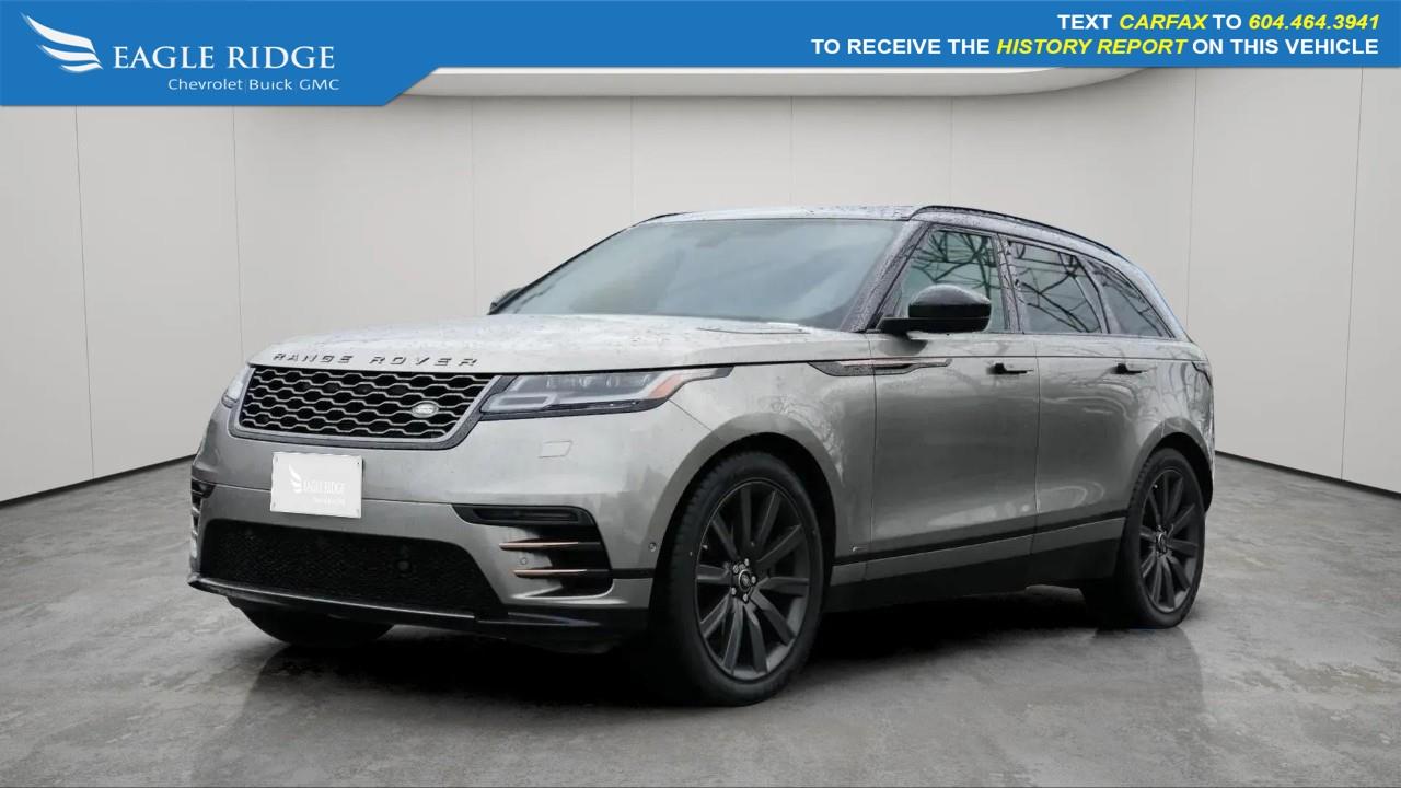 <p>This 2018 Range Rover Velar features keyless start, white leather upholstery, a premium sound system, lane-keeping assist, adaptive cruise control, signature Range Rover displays and styling, power-adjustable seats, heated seats, a power liftgate, and a rearview camera. It offers a refined luxury experience at a very attractive price.</p> <p>Eagle Ridge GM in Coquitlam is your Locally Owned & Operated Chevrolet, Buick, GMC Dealer, and a Certified Service and Parts Center equipped with an Auto Glass & Premium Detail. Established over 30 years ago, we are proud to be Serving Clients all over Tri Cities, Lower Mainland, Fraser Valley, and the rest of British Columbia. Find your next New or Used Vehicle at 2595 Barnet Hwy in Coquitlam. Price Subject to $595 Documentation Fee. Financing Available for all types of Credit.</p>