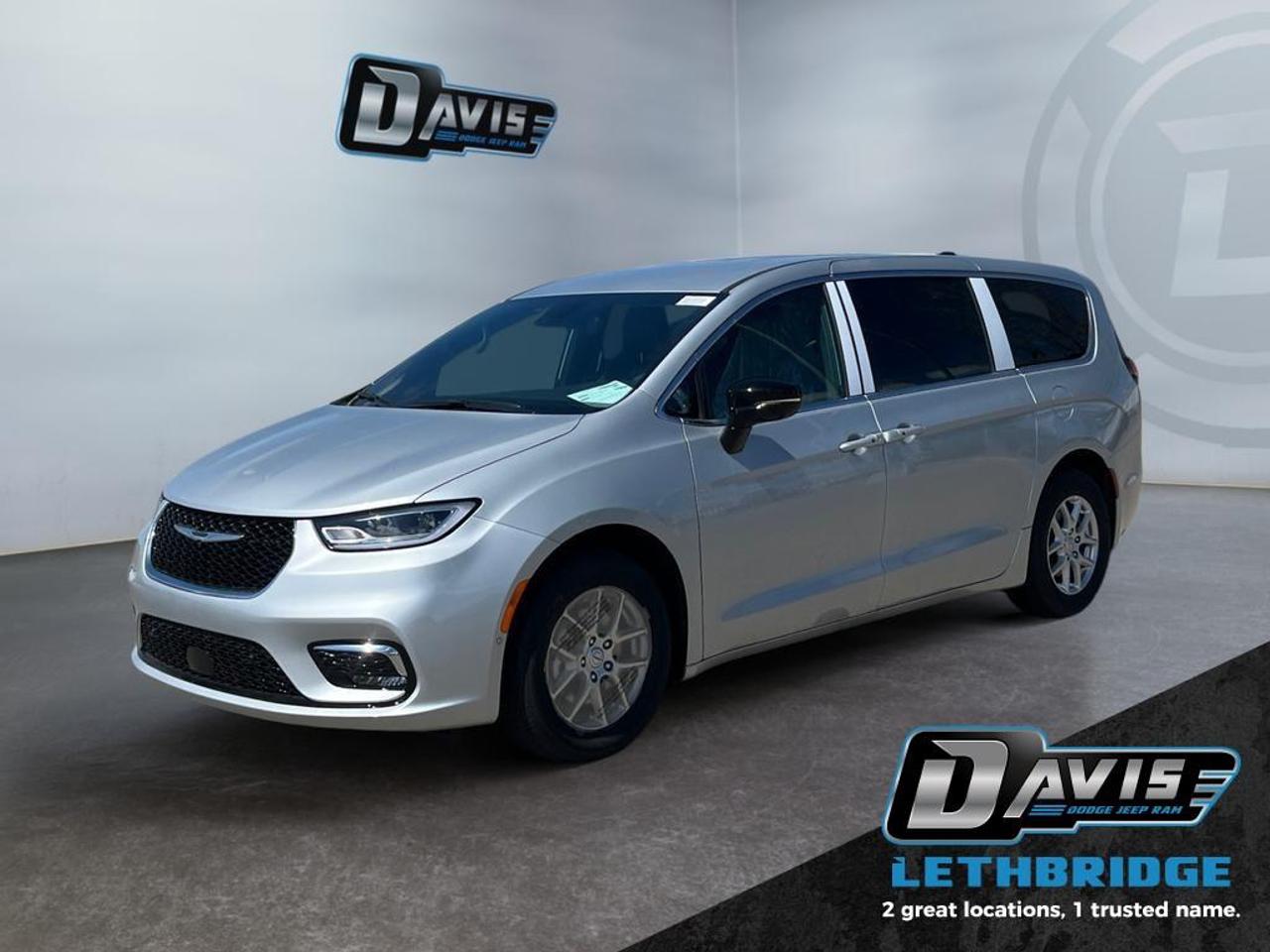 <b>Apple CarPlay, Android Auto, 360 Camera, Synthetic Leather Seats, Heated Seats!</b><br /> <br /> <br /> <br />This stylish Chrysler Pacifica is hands-down the ultimate family vehicle, with upscale features and tons of flexibility. <br /> <br />Designed for the family on the go, this 2026 Chrysler Pacifica is loaded with clever and luxurious features that will make it feel like a second home on the road. Far more than your mom's old minivan, this stunning Pacifica will feel modern, sleek, and cool enough to still impress your neighbors. If you need a minivan for your growing family, but still want something that feels like a luxury sedan, then this Pacifica is designed just for you.<br /> <br />This Silver Mist van has an Automatic transmission and is powered by a 287HP 3.6L V6 Cylinder Engine. <br /> <br /> Our Pacifica's trim level is Select. Standard features include Caprice synthetic leather upholstery, Apple CarPlay and Android Auto connectivity, USB mobile projection and an 360 camera system, along with great standard features like power sliding doors, heated and power-adjustable front seats with lumbar support and cushion tilt, 2nd row captain's chairs with 60-40 split bench 3rd row seats, a heated TechnoLeather leatherette steering wheel, adaptive cruise control, proximity keyless entry with remote engine start, and a power tailgate for rear cargo access. Additional features also include a 10.1-inch infotainment screen powered by Uconnect 5, dual-zone front climate control, blind spot detection, Park Assist rear parking sensors, lane keeping assist with lane departure warning, and forward collision warning with active braking. This vehicle has been upgraded with the following features: Apple CarPlay, Android Auto, 360 Camera, Synthetic Leather Seats, Heated Seats, Heated Steering Wheel, Power Liftgate.<br /><br /> <br />To apply right now for financing use this link: <a href=https://lethbridge.davisdodge.ca/free-credit-check/ target=_blank rel=nofollow noopener noreferrer>https://lethbridge.davisdodge.ca/free-credit-check/</a><br /><br /> <br /><br />As a premier Chrysler, Dodge, Jeep and RAM dealership, Davis Dodge proudly offers an extensive selection of new and used vehicles to meet every drivers needs. Customers across Lethbridge, Fort Macleod, Taber, Claresholm, Coaldale, and beyond trust us for daily vehicle specials, certified service and parts, and a seamless online inventory experience. <br /><br /> With competitive financing options and expert support, we make car buying easy and enjoyable. <br /><br /> Ready to hit the road? Schedule your test drive today at Davis Dodge, your trusted Chrysler, Dodge, Jeep and RAM dealer in Lethbridge, Alberta.<br /><br /> Vehicle pricing offer shown expires 2026-04-30. <br /> Come by and check out our fleet of 60+ used cars and trucks and 100+ new cars and trucks for sale in Lethbridge. o~o