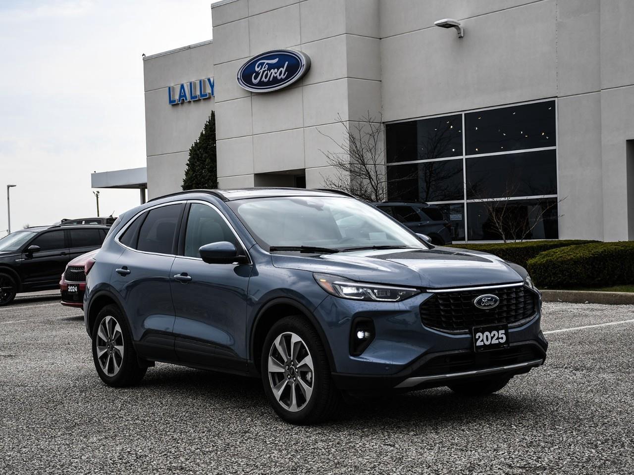 <p>This 2025 Ford Escape Platinum Hybrid AWD was a former Ford Executive driven vehicle that is in excellent condition, it is accident free and comes with a free vehicle history report.</p><p>Navigation, sunroof, heated seats, remote start, class II trailer tow package, adaptive cruise control, heated steering wheel, heads-up display, upgraded B&O sound system, 360 reverse camera, Bluetooth, Sirius XM ready and much more. All Pre-Owned vehicles come standard with one key. If we received additional keys from the previous owner they will be with the vehicle upon delivery at no cost. Additional keys may be purchased at customers requested and expense.</p><p>We use no haggle, no hassle live market pricing to make sure you are getting the best deal possible. Save time and money and book your test drive today!</p><p>Our finance department deals with all of the major banks and lenders and we will do everything we can to get you approved and secure the lowest interest rate possible.</p><p>Full factory warranty remains until 60,000kms, powertrain warranty remains until 100,000kms, extended warranty options are available.</p><p><strong> Special Sale price listed is available to finance purchases only on approved credit. Price of vehicle may differ with other forms of payment.</strong></p>