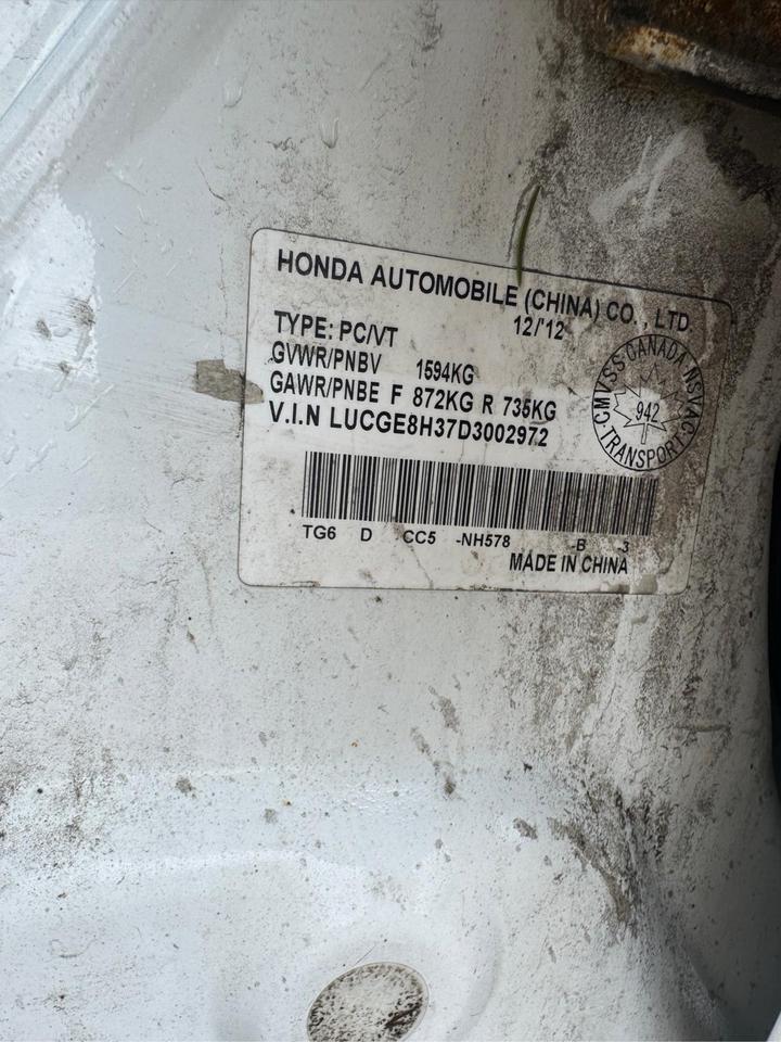 2013 Honda Fit DX-A, HATCH, RUNS WELL, NEEDS BODYWORK, AS IS Photo